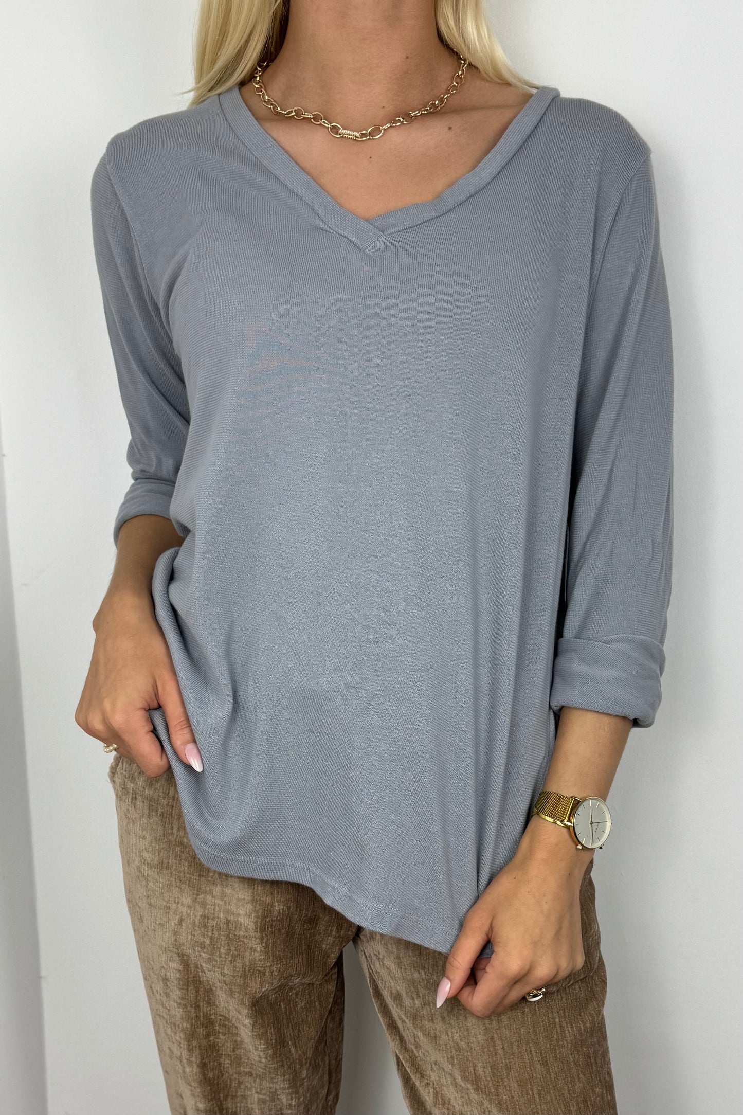 Shirt mit V-Ausschnitt