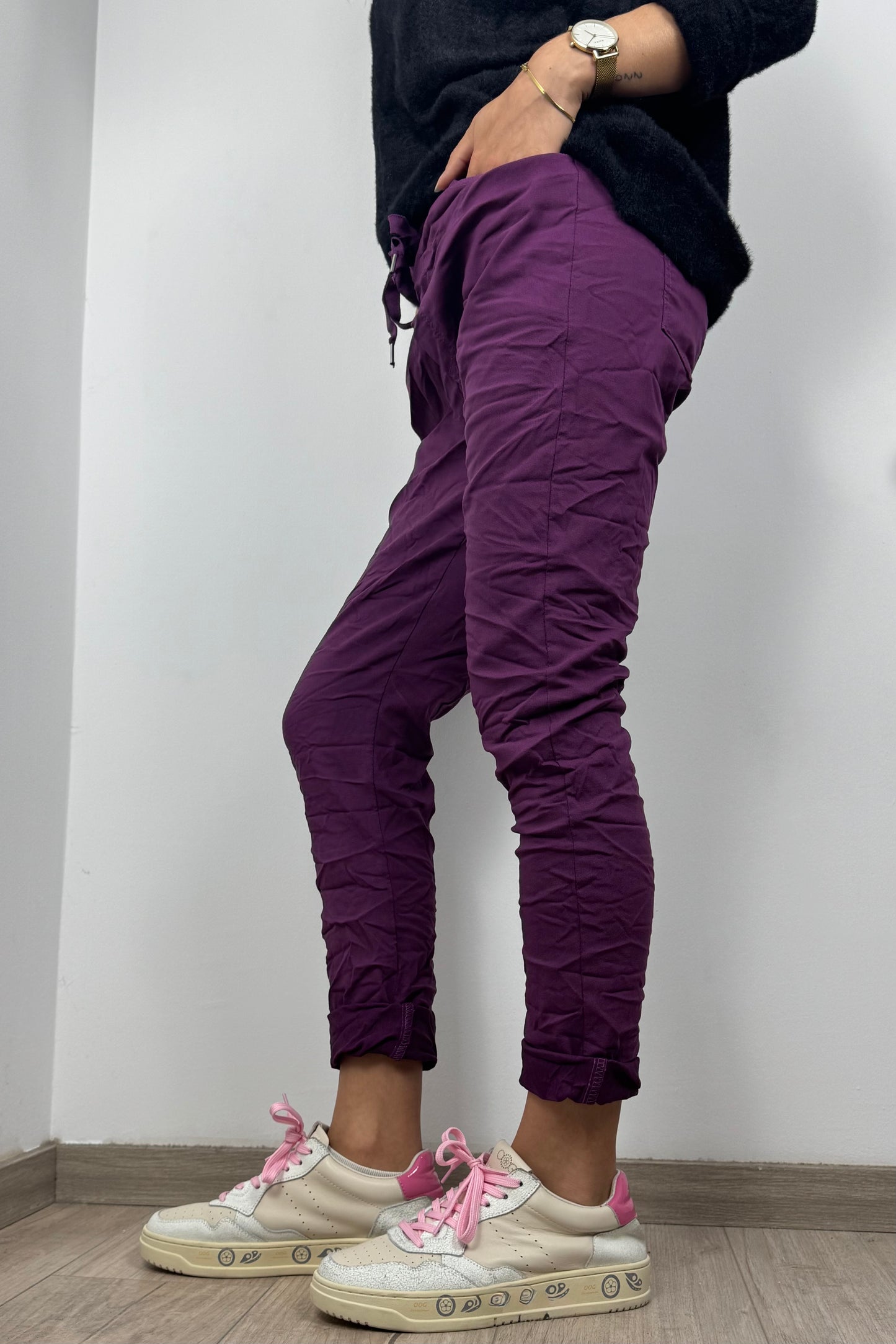 Damen Hose mit Kordelzug – Einheitsgröße 36-42