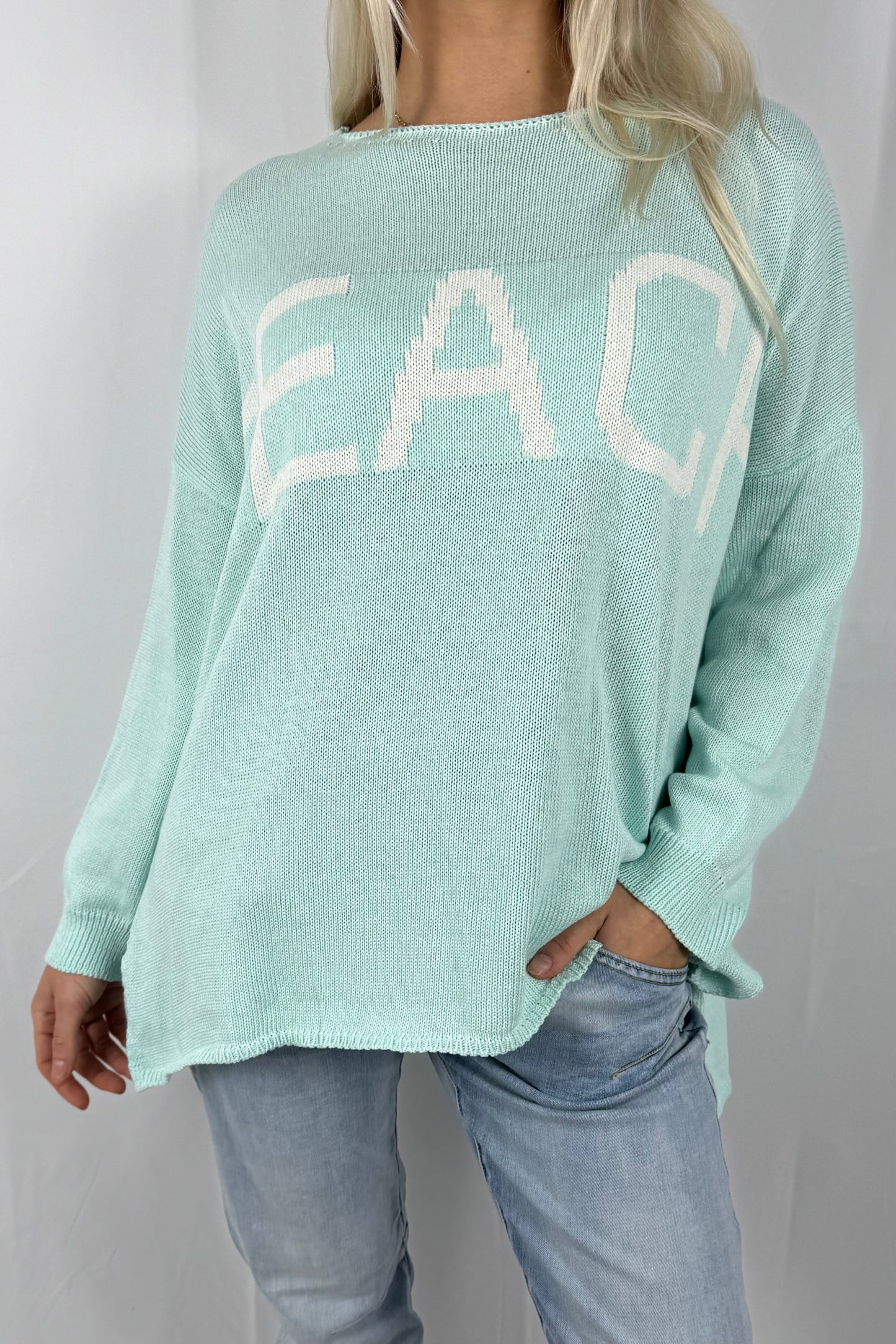 Damen Strickpullover „BEACH“ –Mint