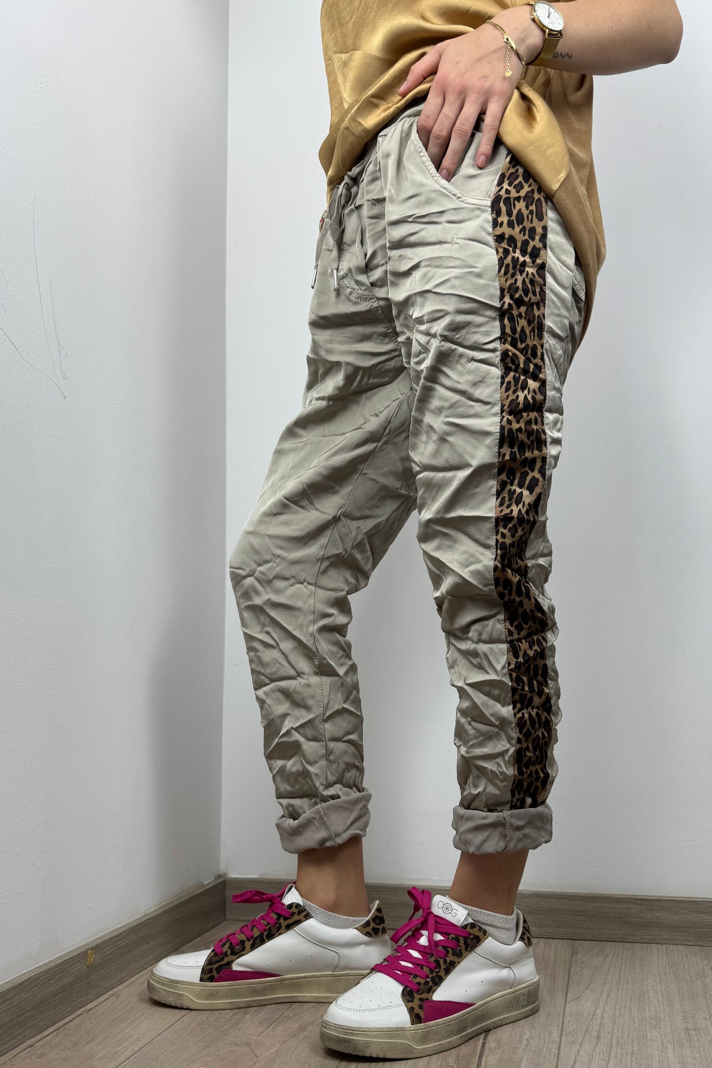 Jogger mit Leoparden-Detail – Einheitsgröße