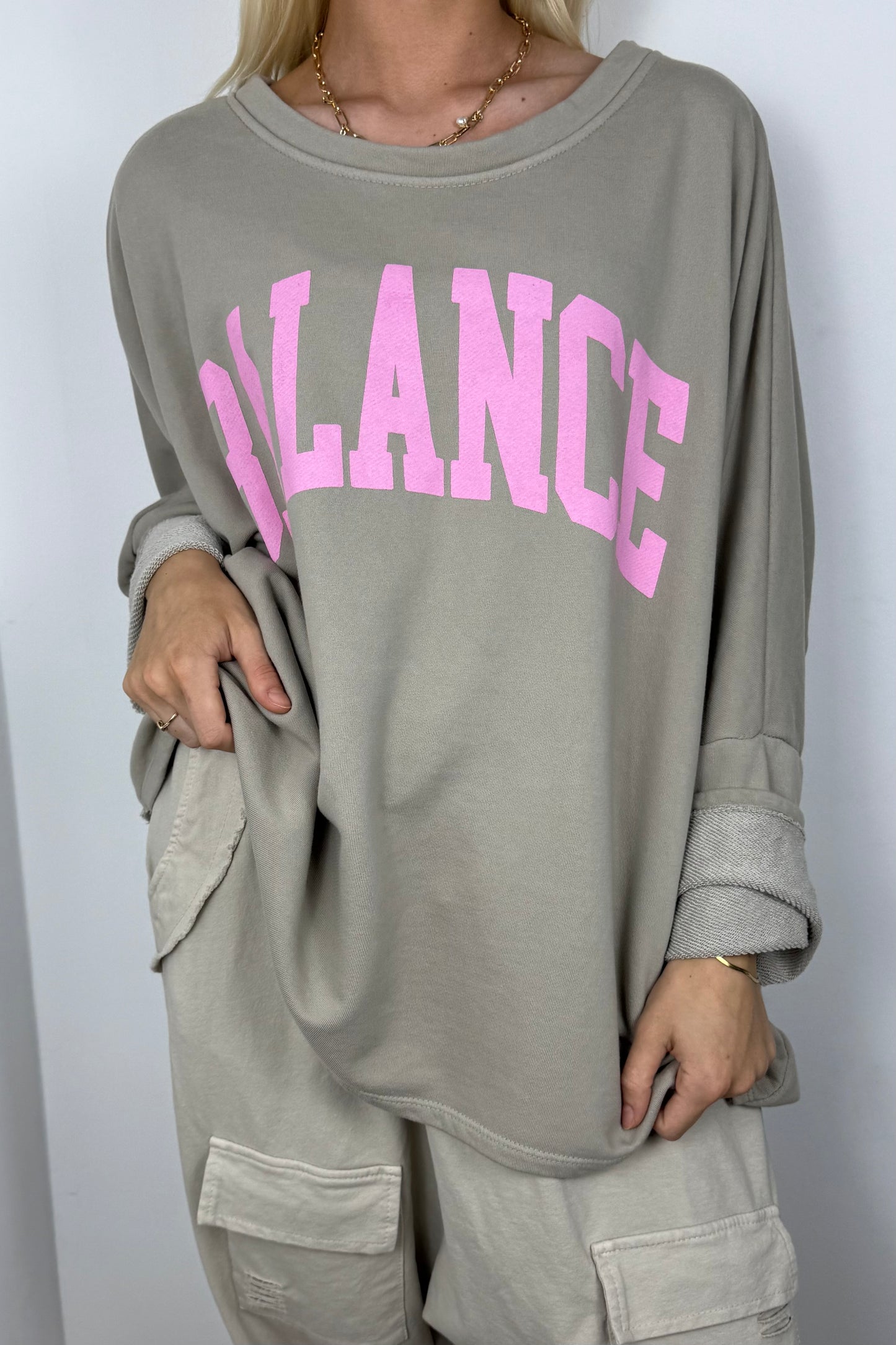 Oversize Shirt „BALANCE“-Beige