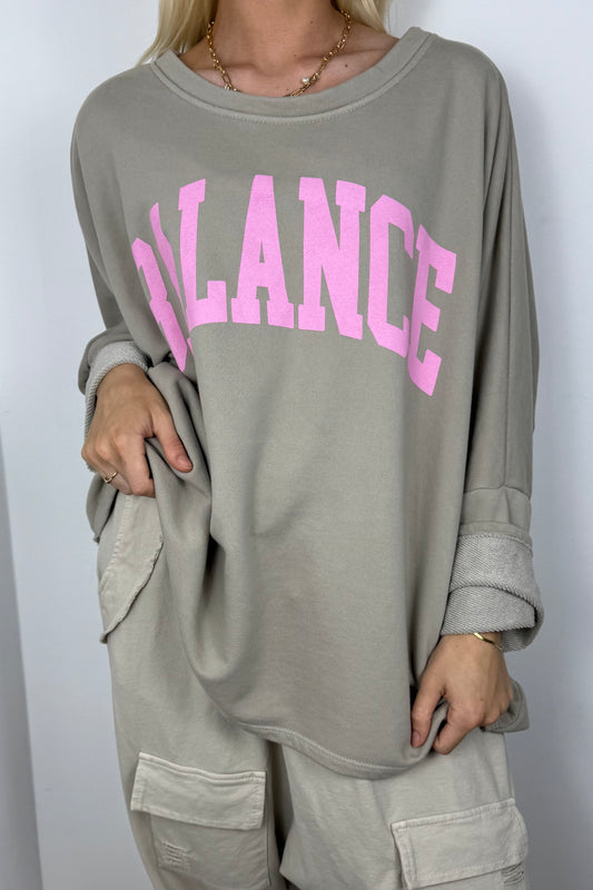 Oversize Shirt „BALANCE“-Beige