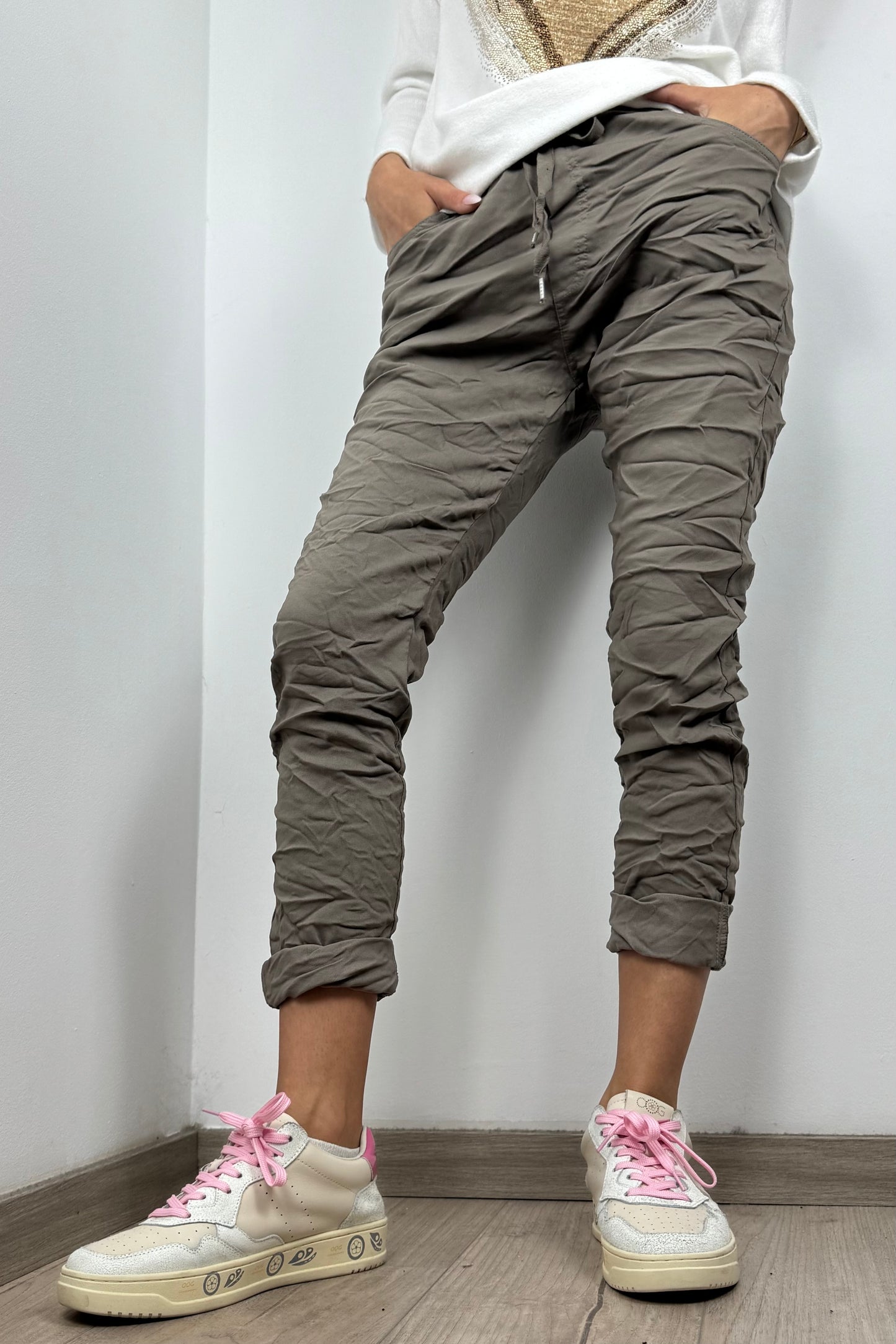 Damen Hose mit Kordelzug – Einheitsgröße 36-42