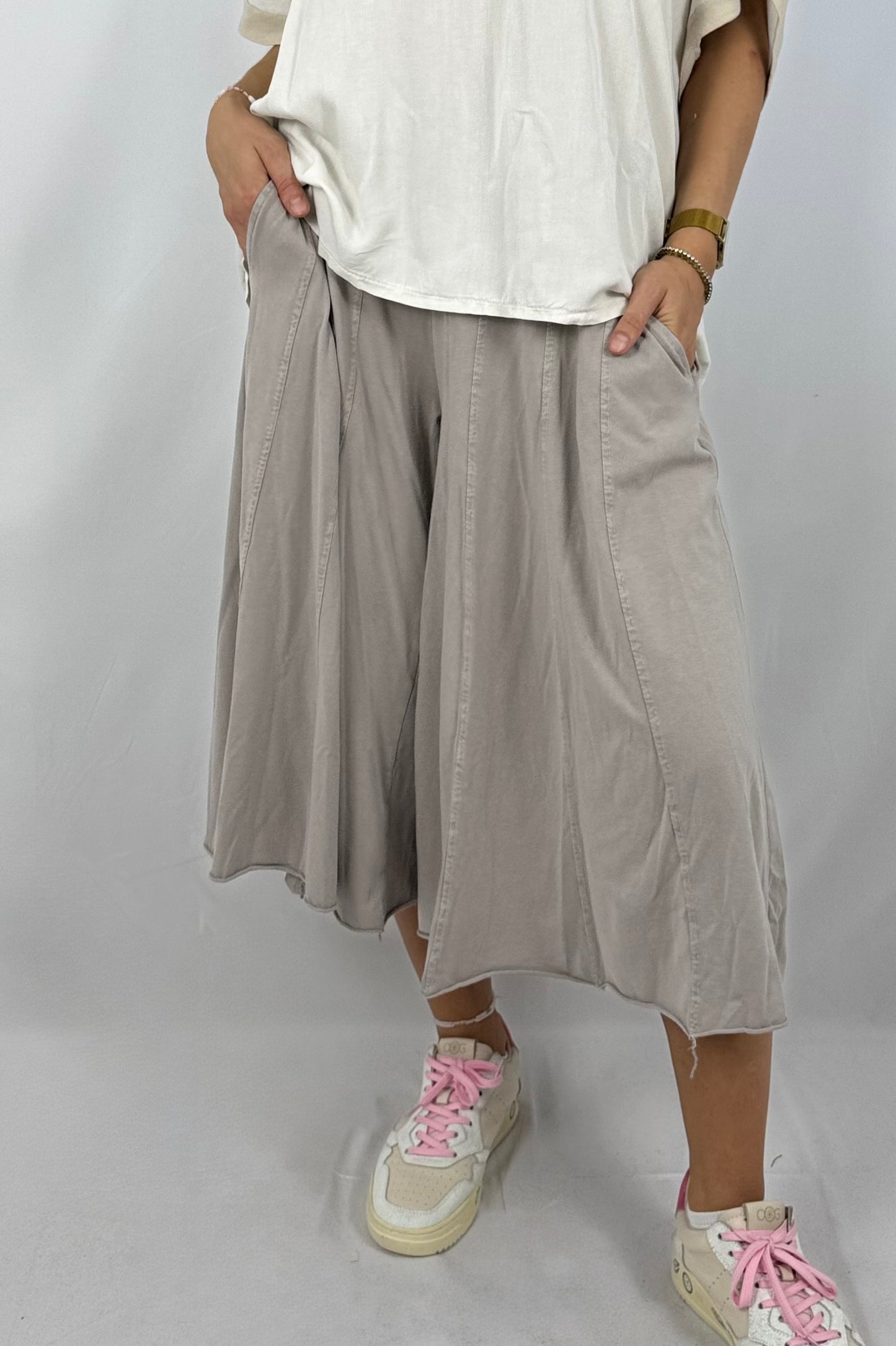 Lässige Oversize-Hose mit elastischem Bund-Mud
