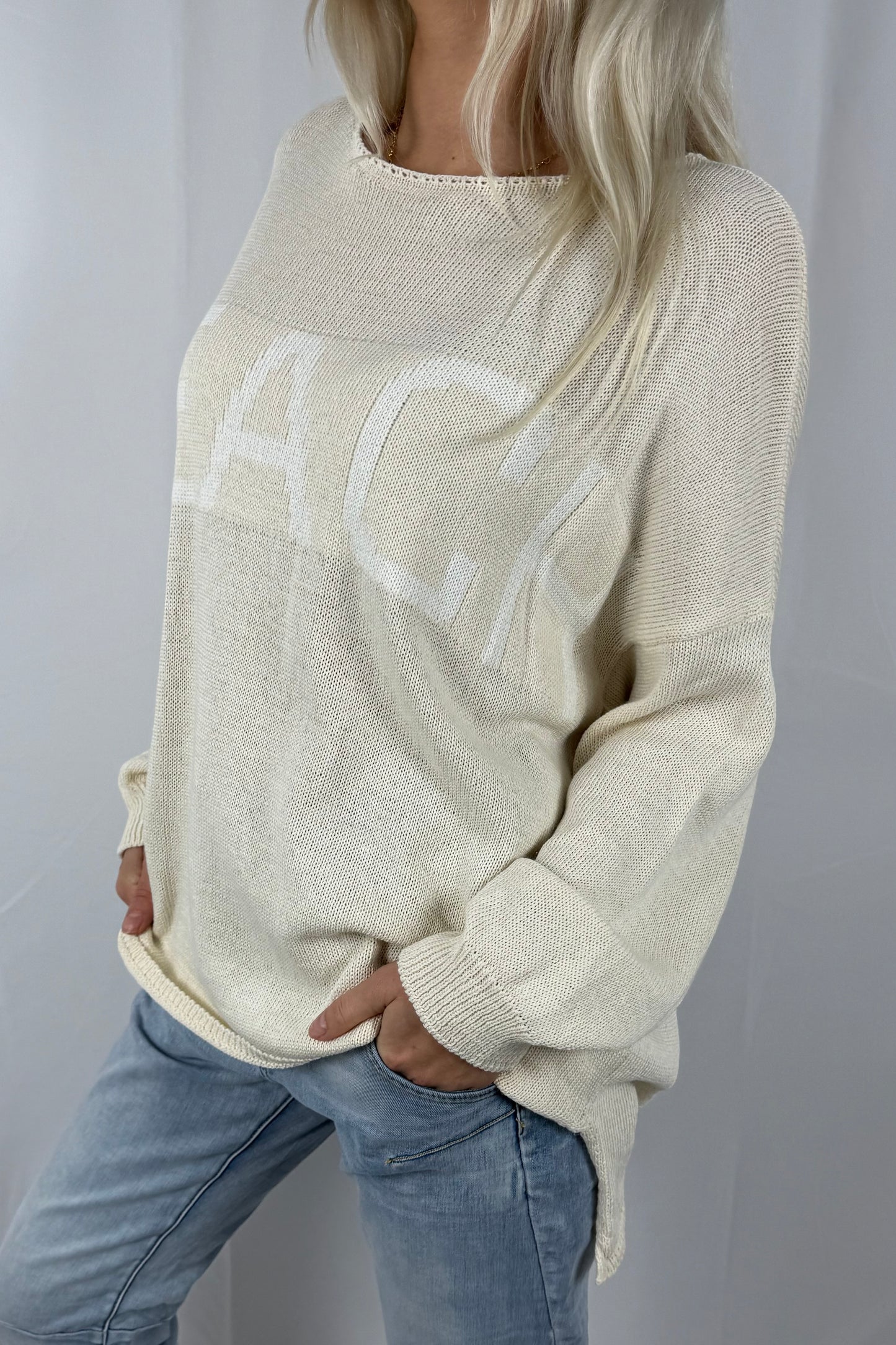Damen Strickpullover „BEACH“ –Beige
