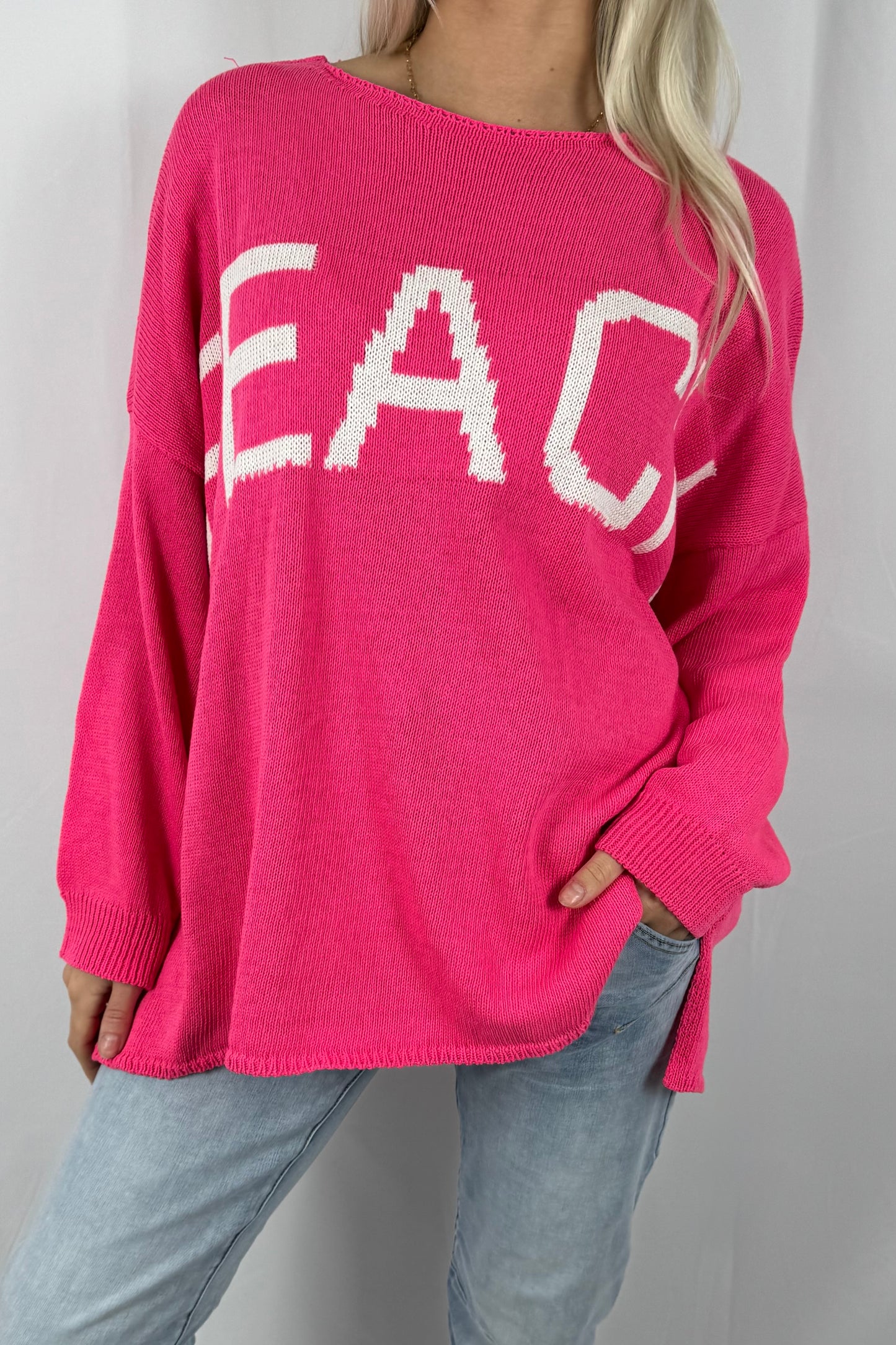Damen Strickpullover „BEACH“ –Pink
