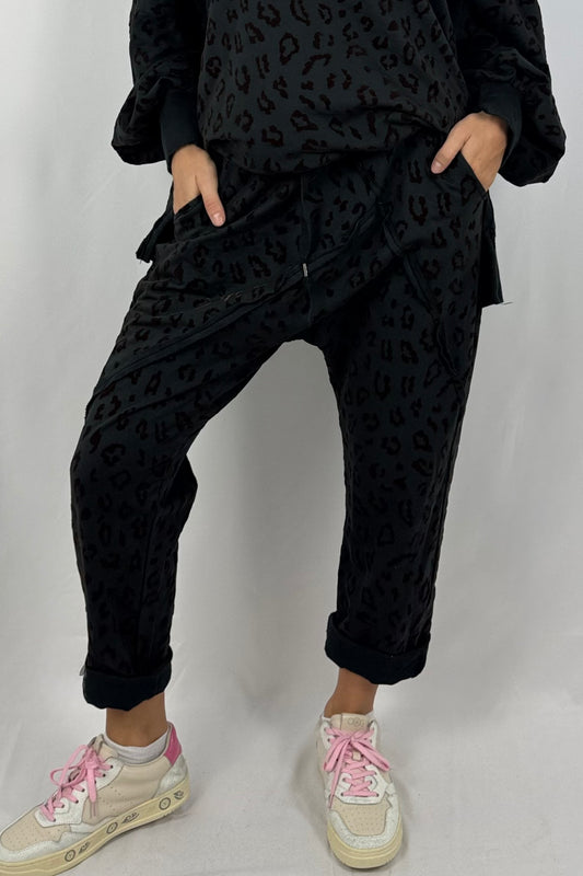Damen Leo Jogpants – Oversize-Schwarz