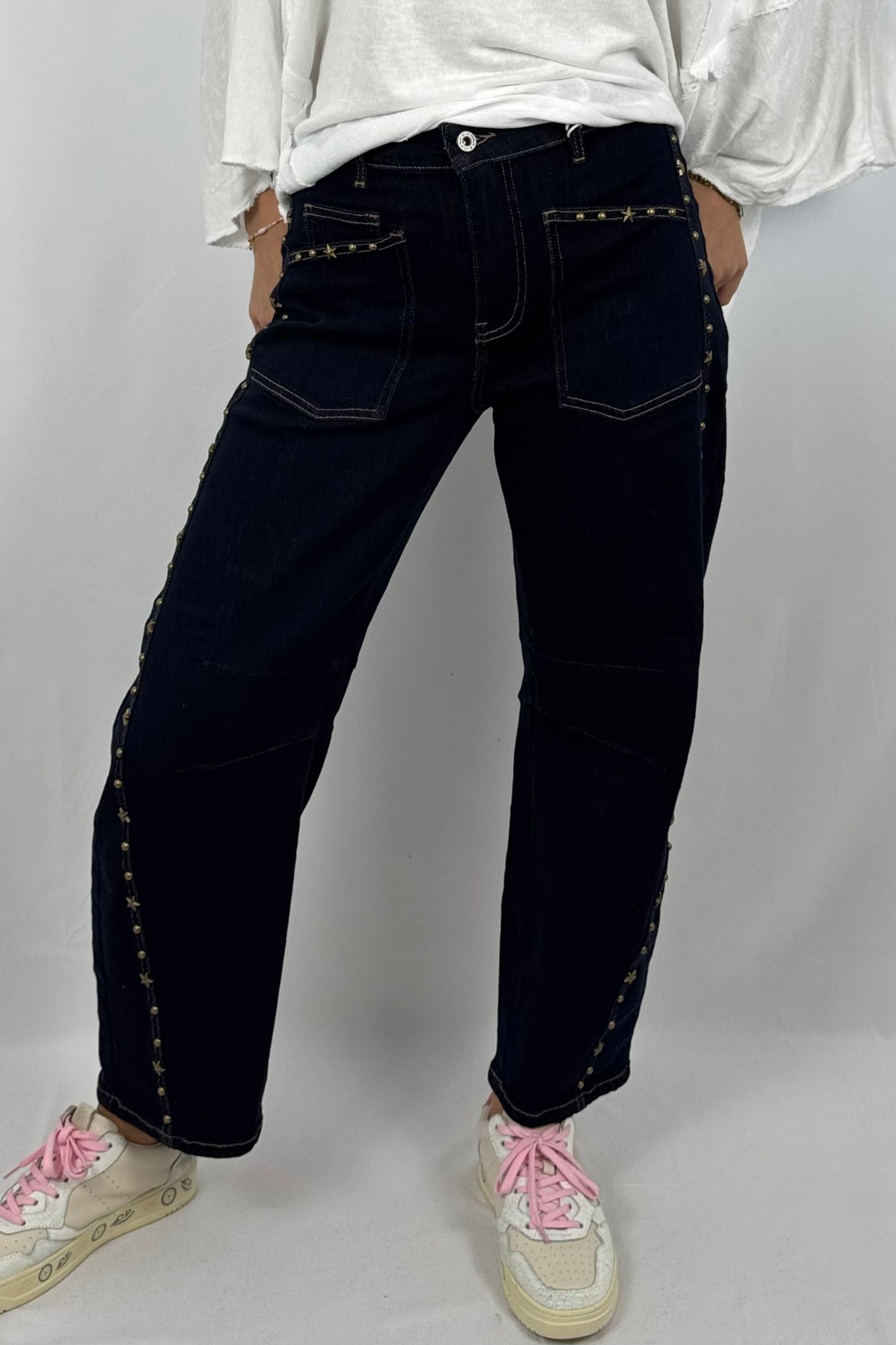 Damen Jeans mit Nieten-Details