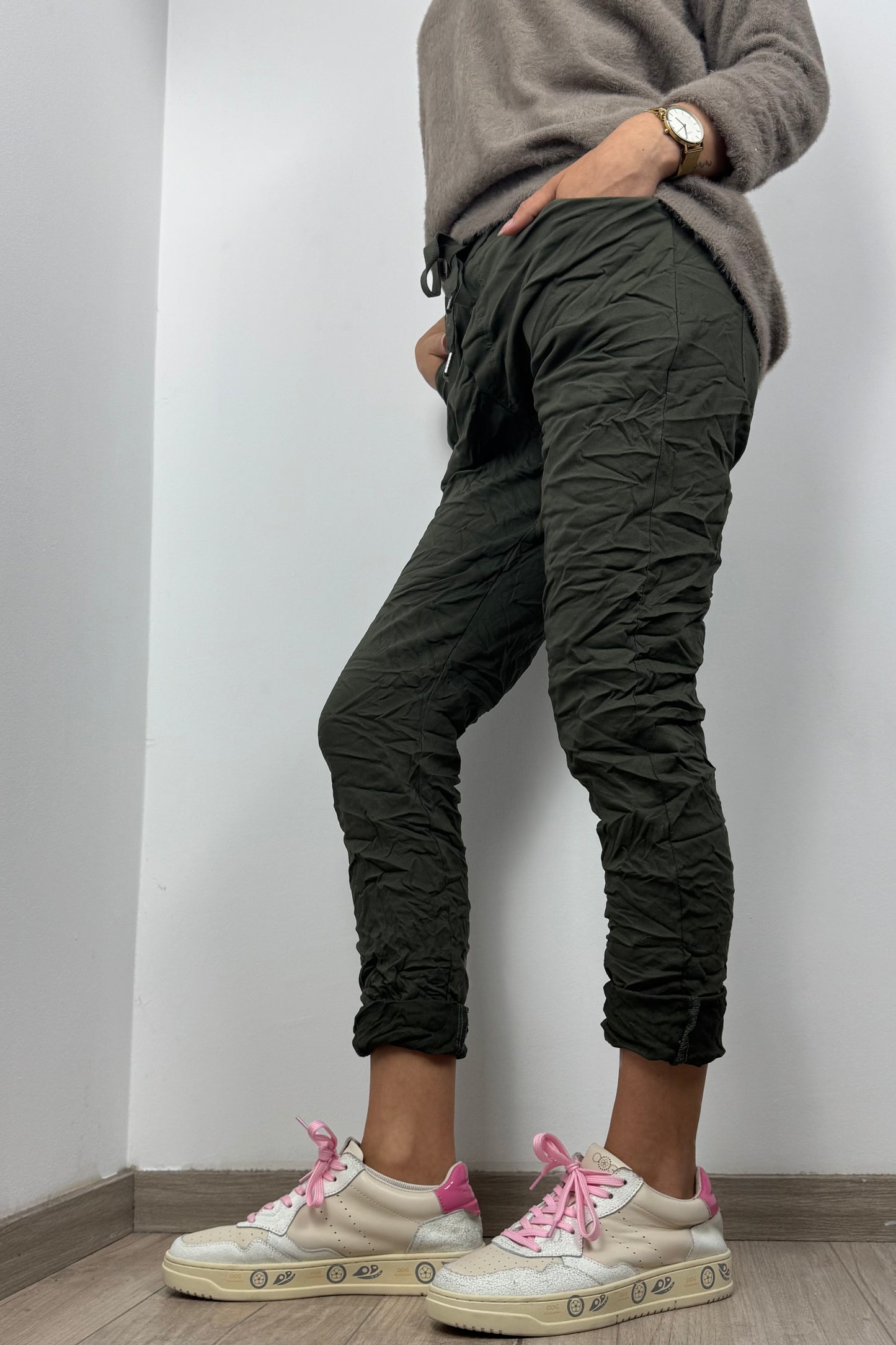 Damen Hose mit Kordelzug – Einheitsgröße 36-42