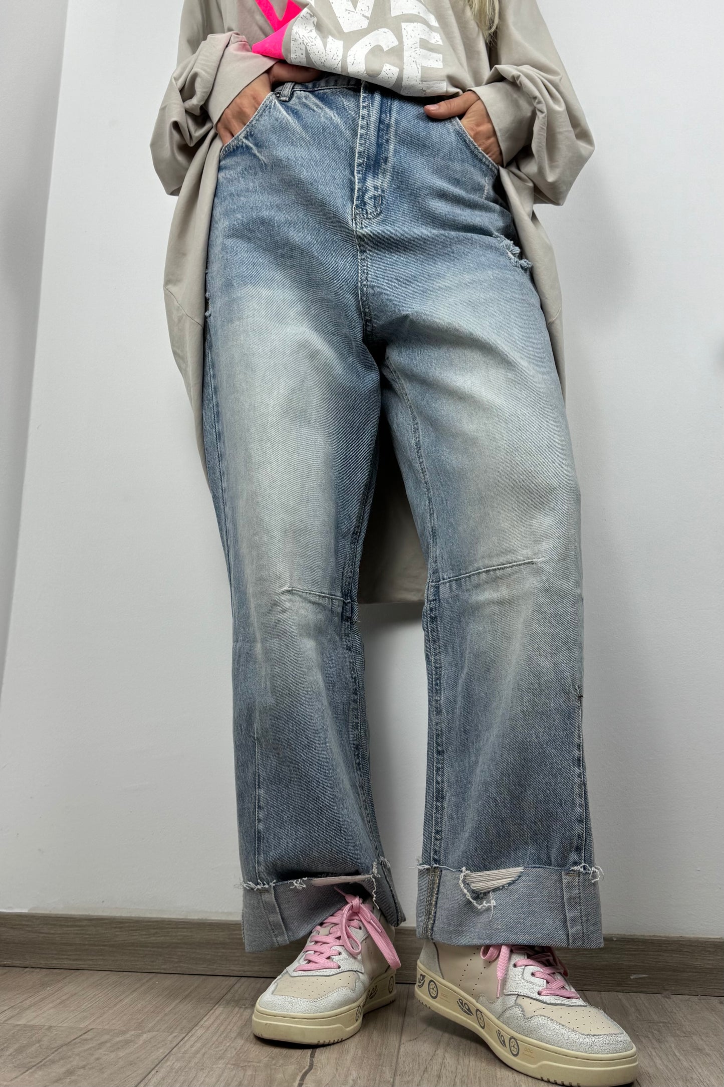 Denim Jeans mit Used-Details