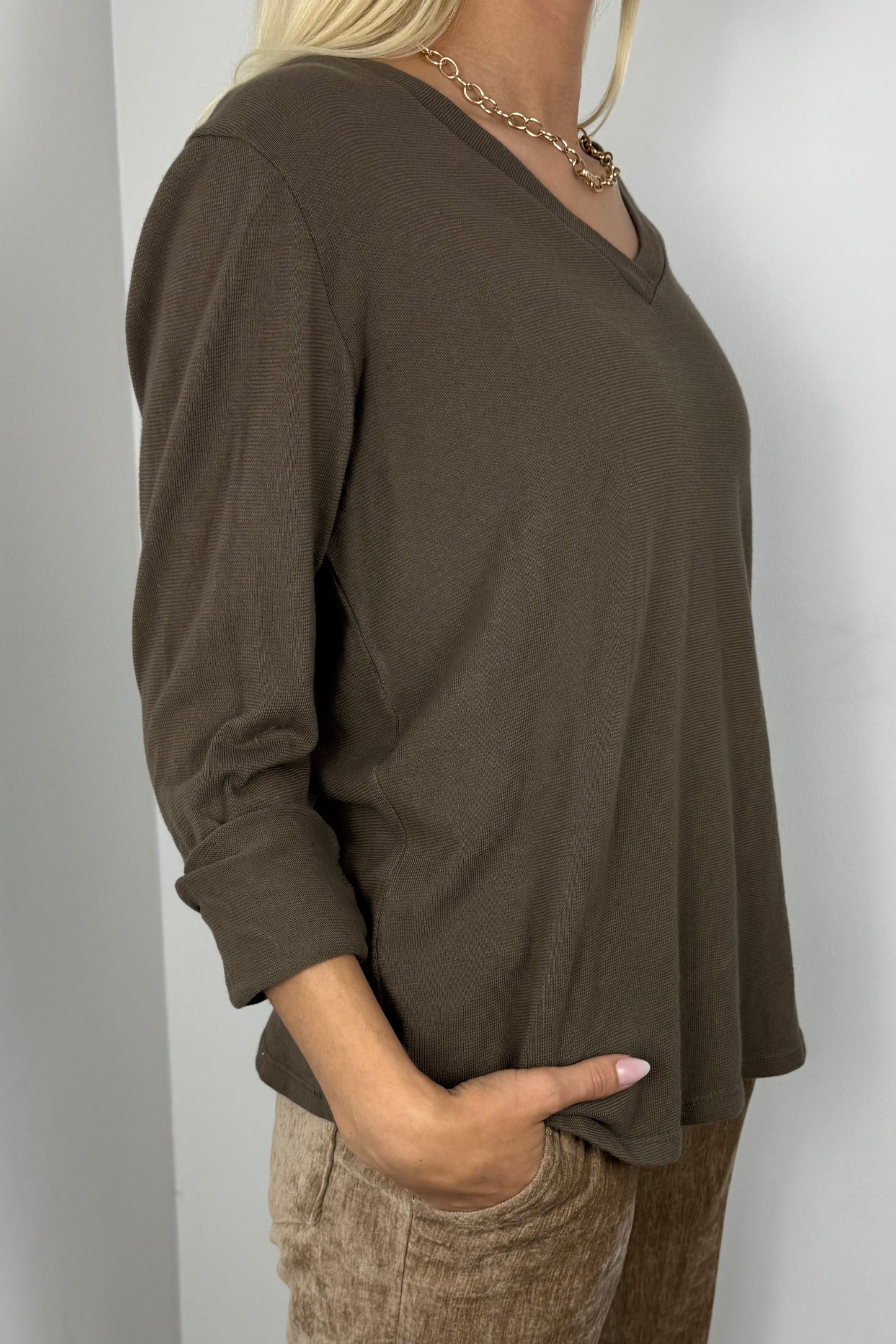 Shirt mit V-Ausschnitt