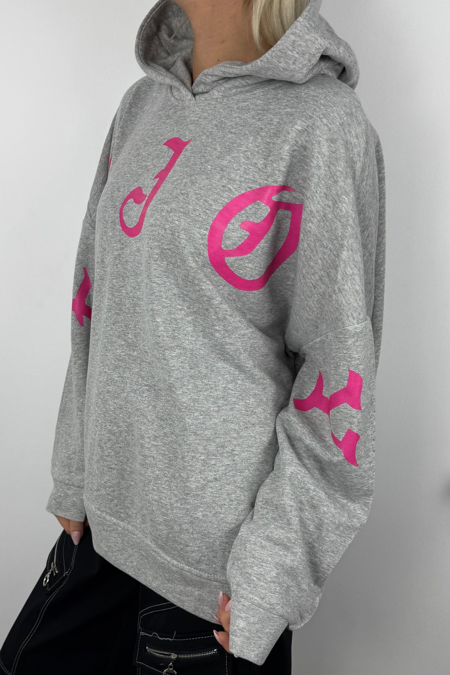 Oversize Hoodie „ENJOY“ –Grau