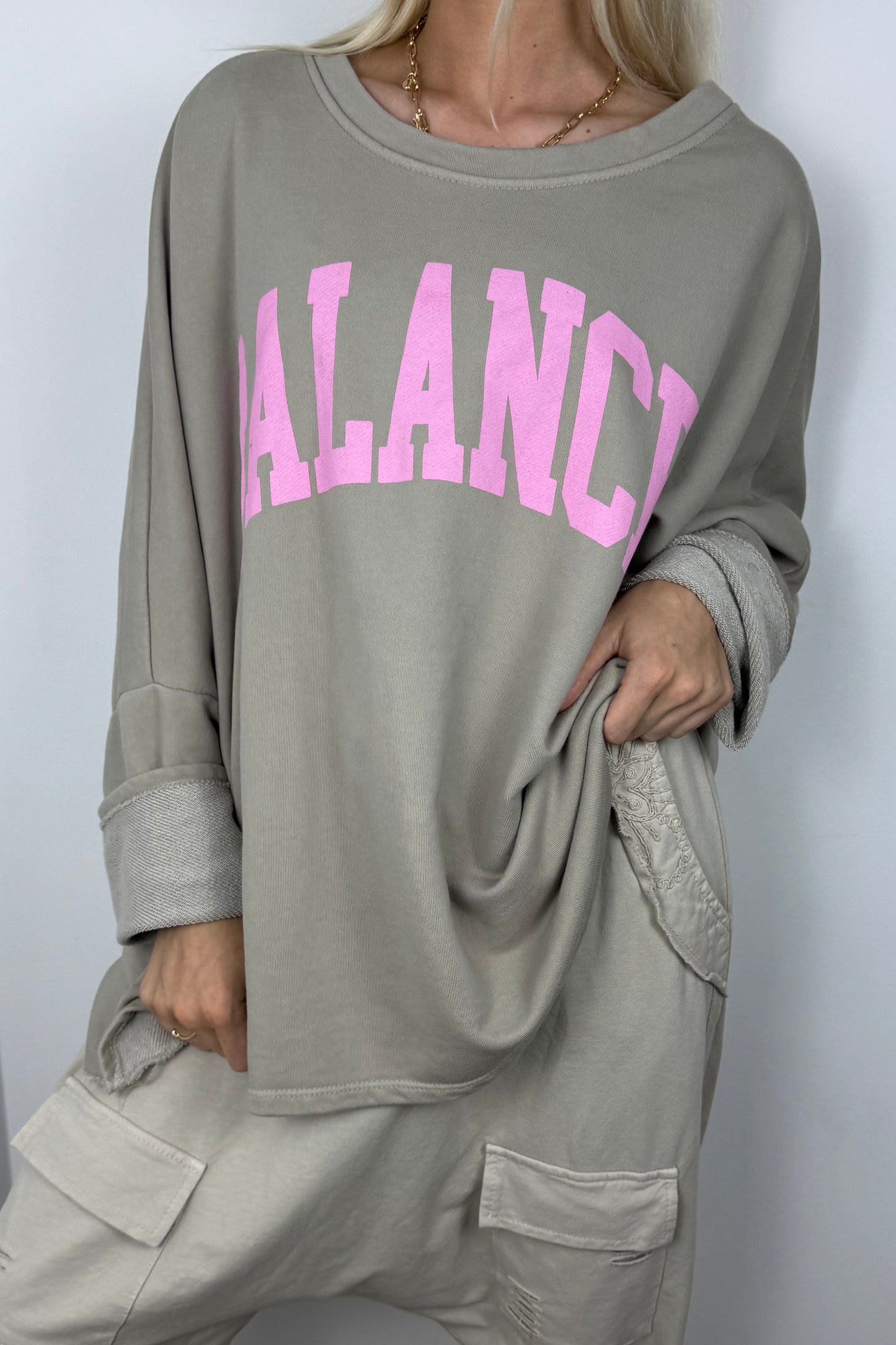 Oversize Shirt „BALANCE“-Beige