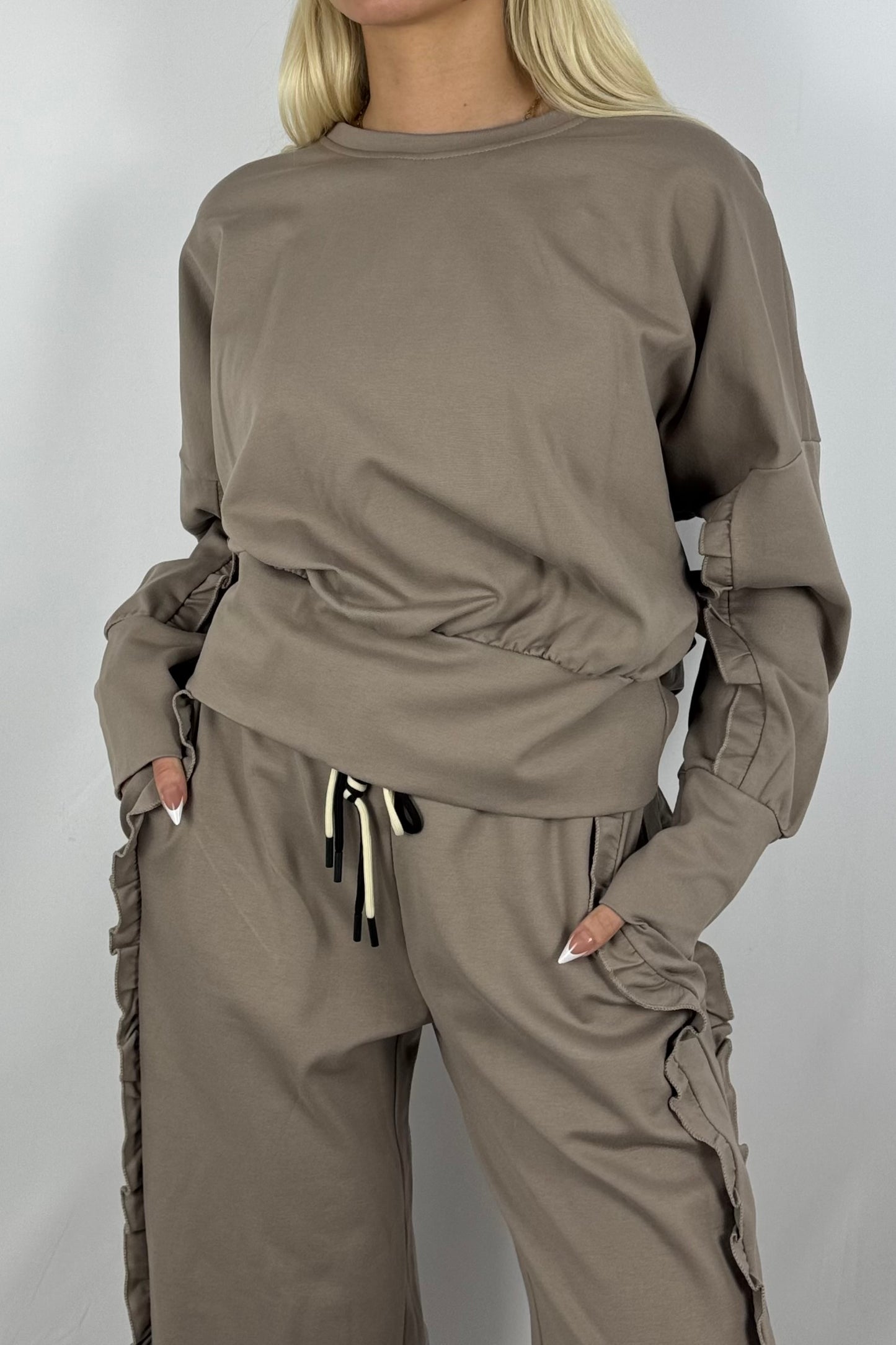 Sweatshirt mit Rüschen-Details-Mud