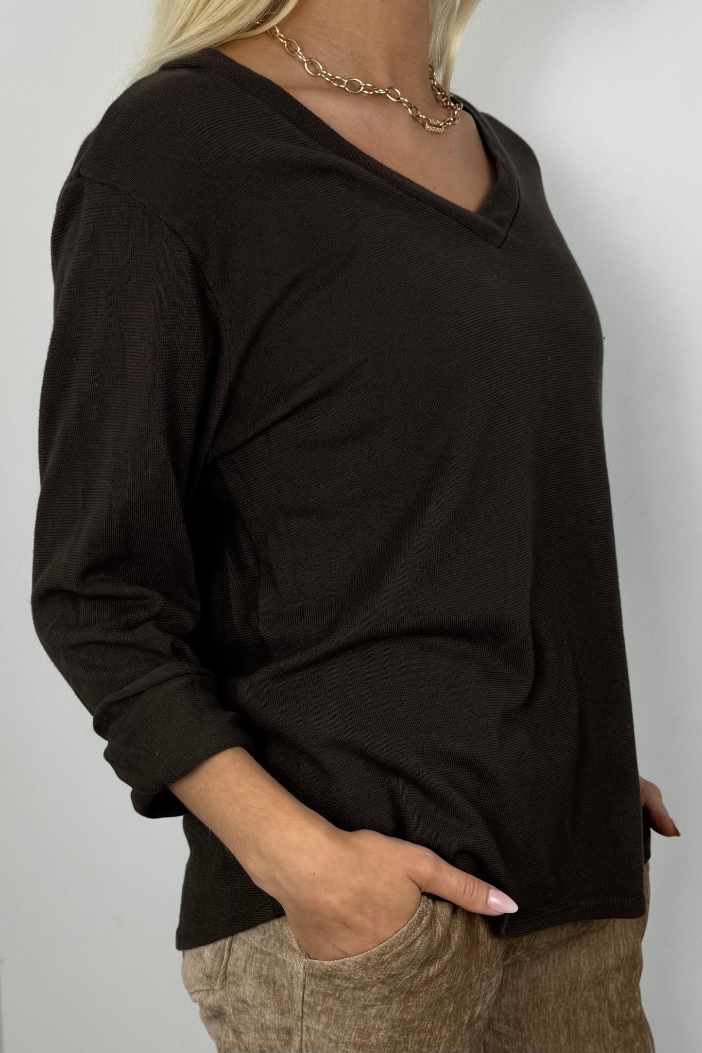 Shirt mit V-Ausschnitt