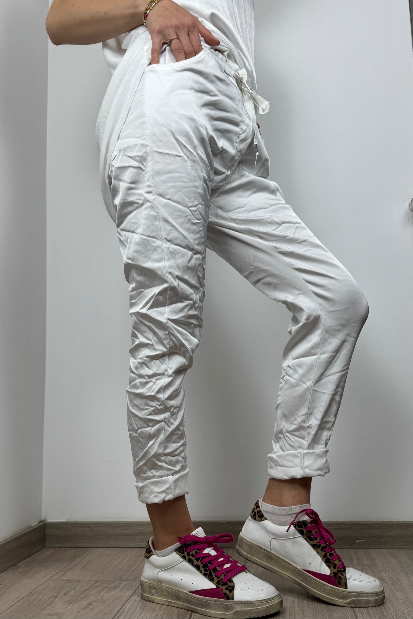 Shiny Damenhose mit elastischem Bund – Einheitsgröße