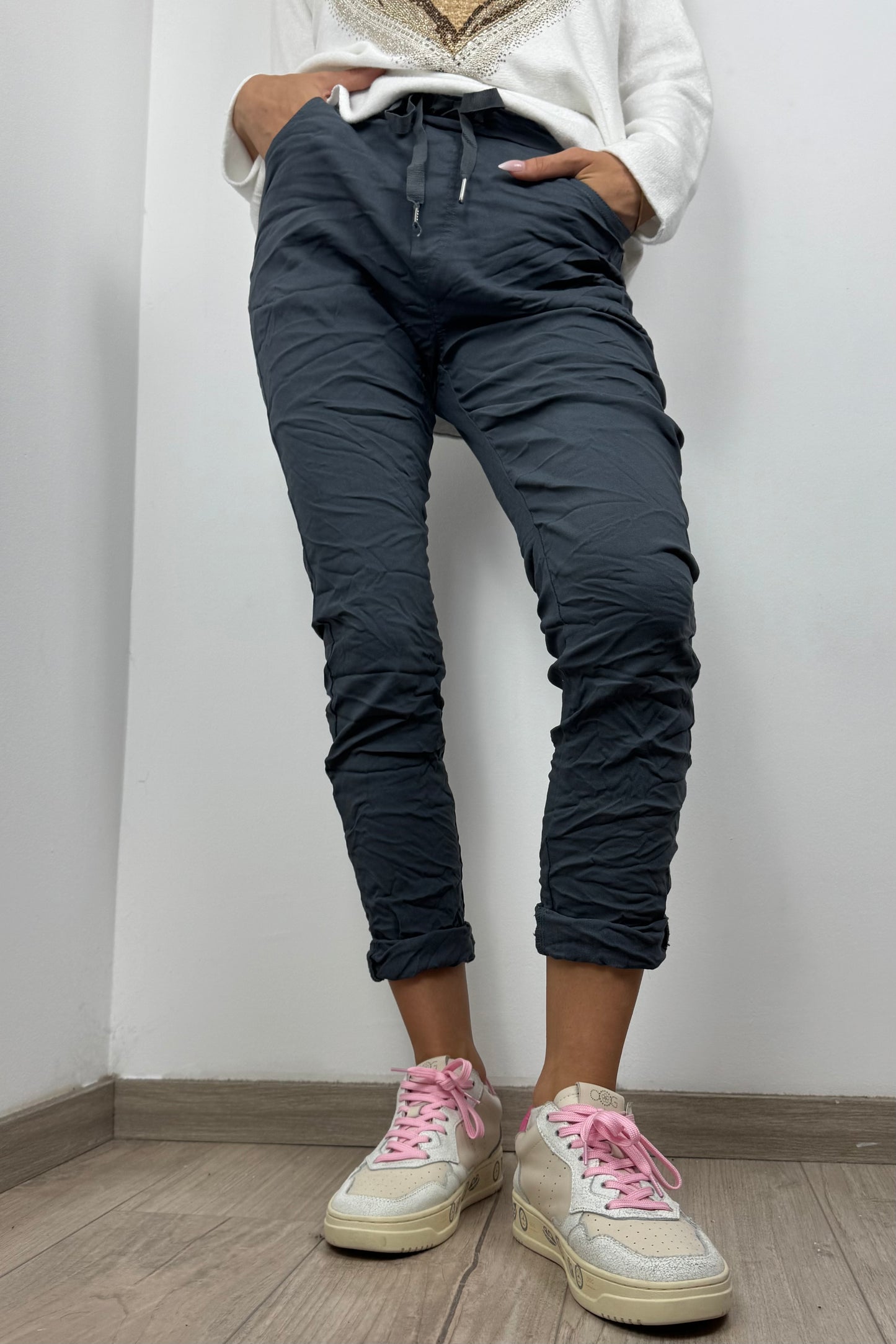 Damen Hose mit Kordelzug – Einheitsgröße 36-42