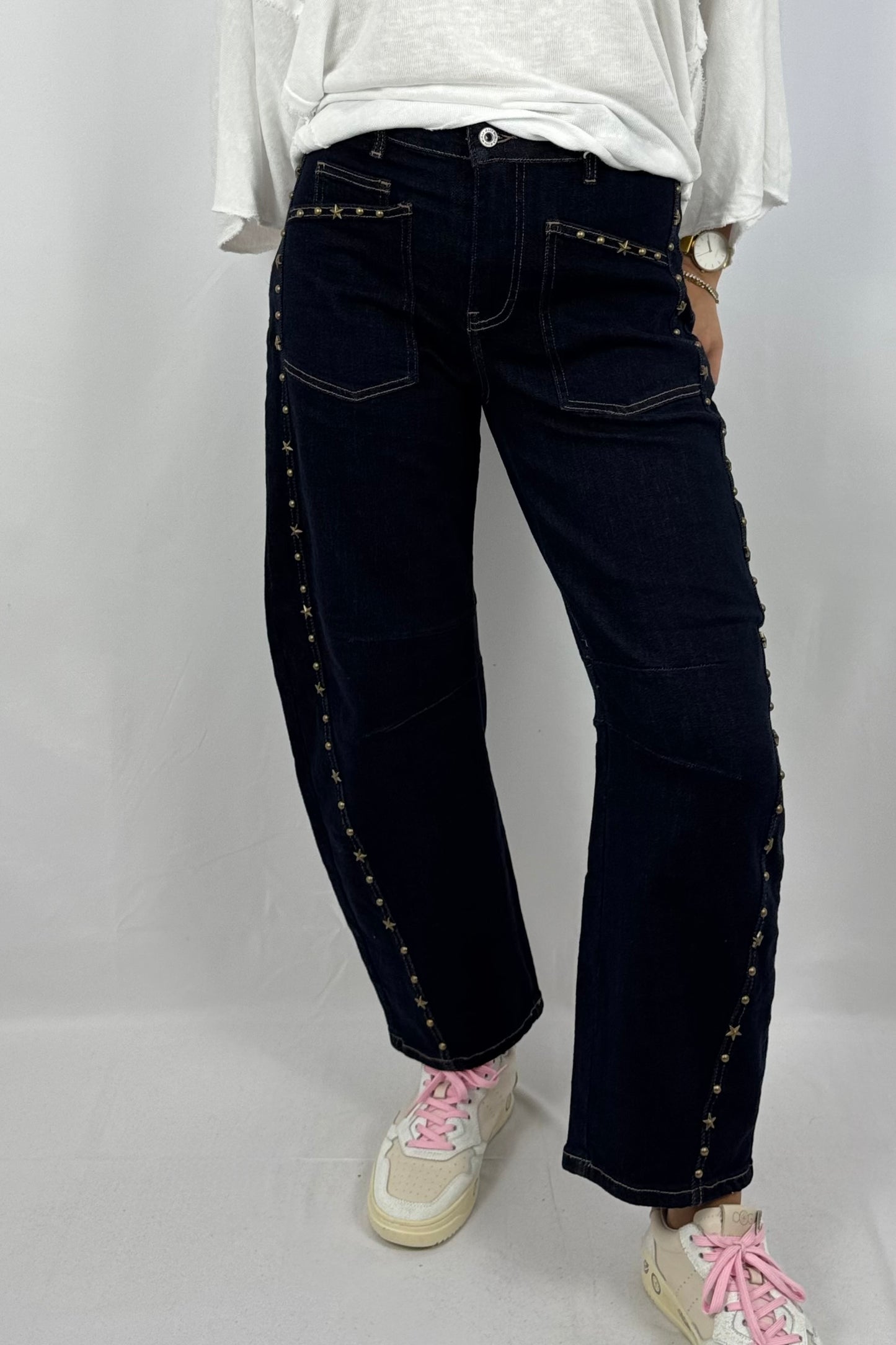 Damen Jeans mit Nieten-Details