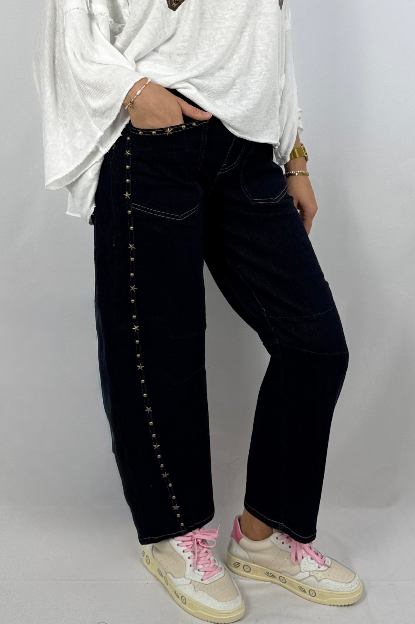 Damen Jeans mit Nieten-Details