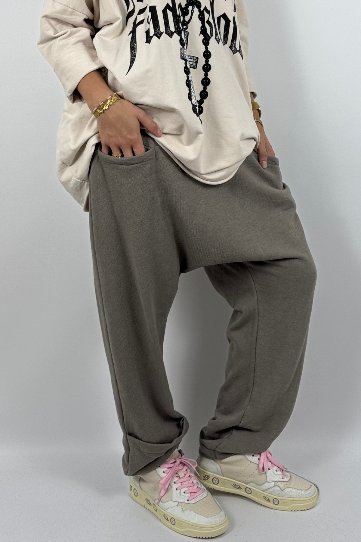 Lässige Baggy-Hose mit Taschen – Mud