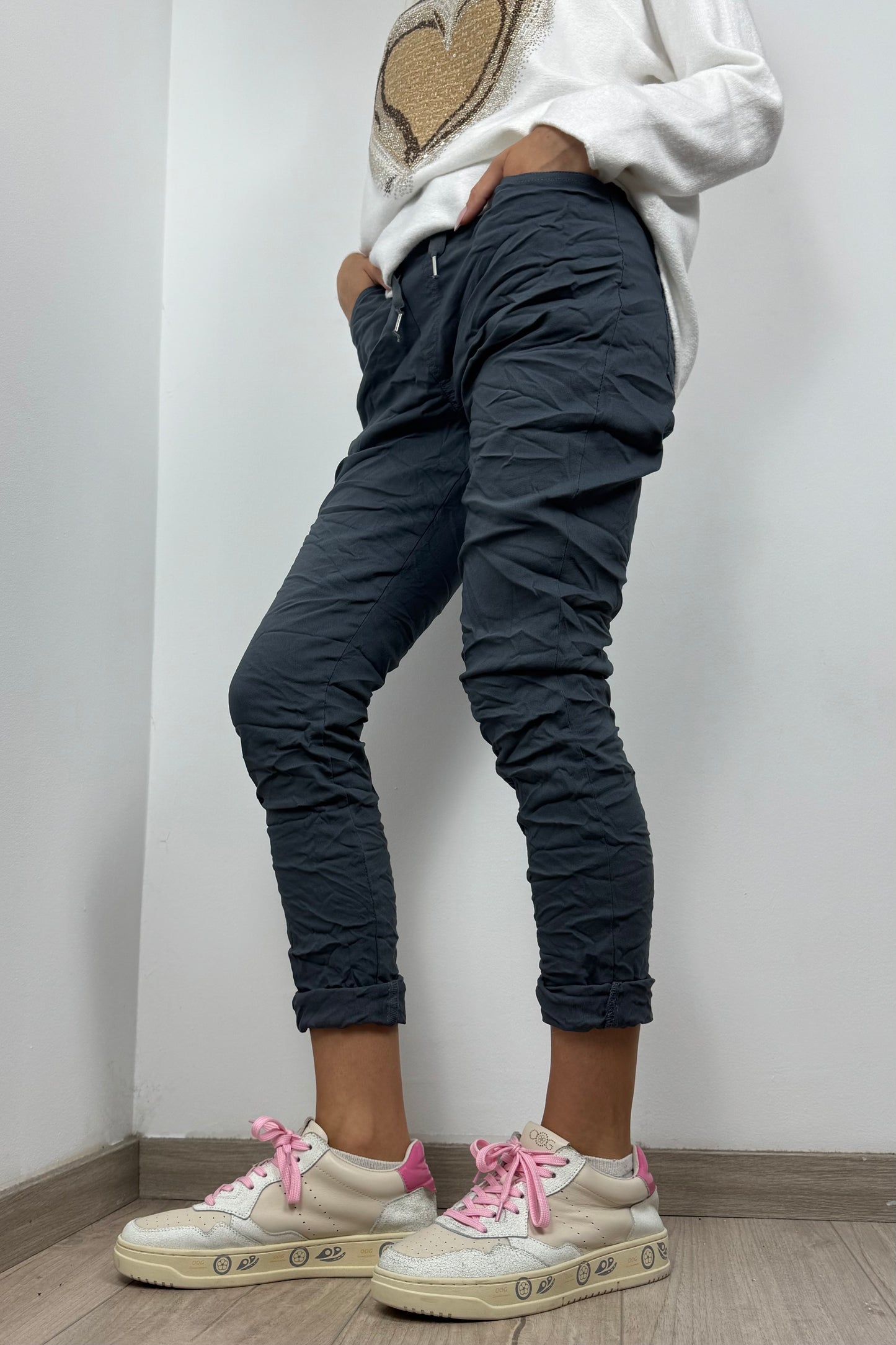 Damen Hose mit Kordelzug – Einheitsgröße 36-42