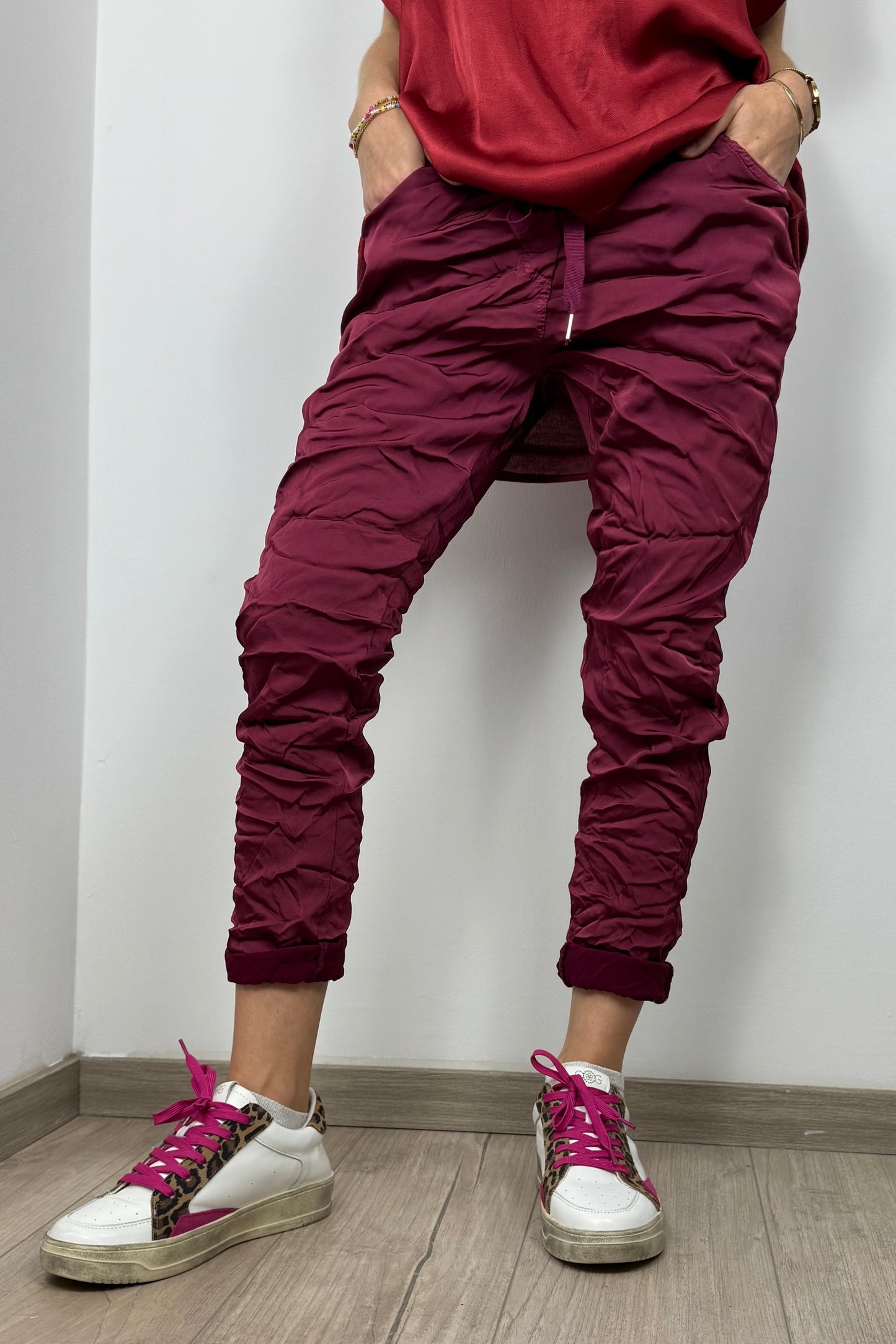 Shiny Damenhose mit elastischem Bund – Einheitsgröße