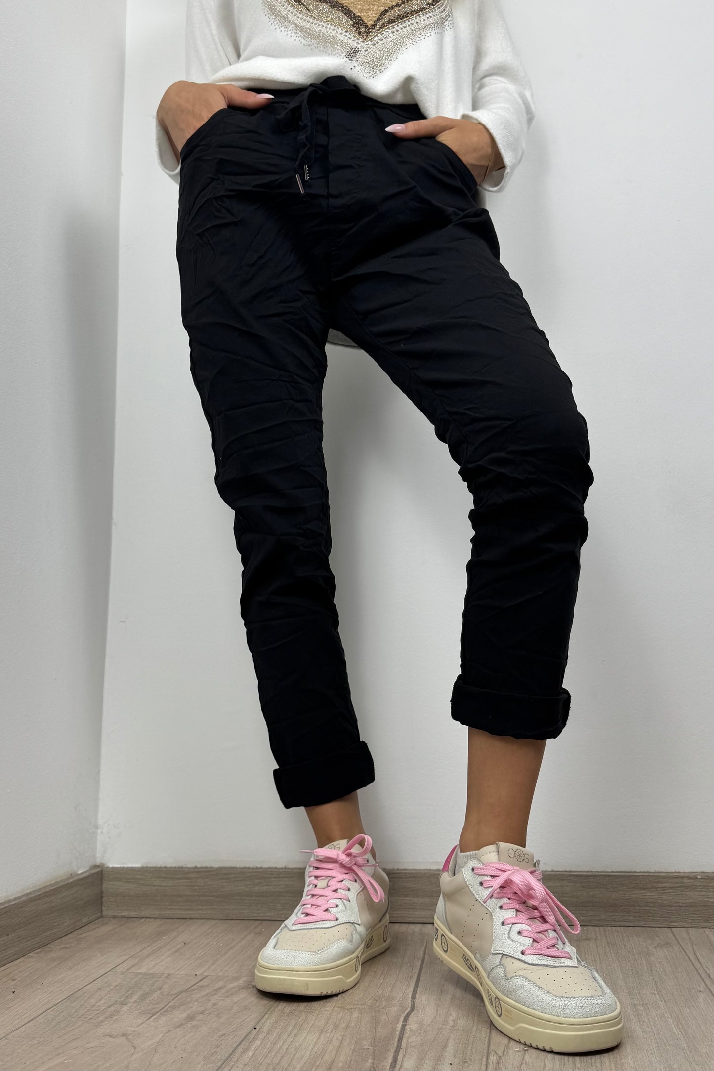 Damen Hose mit Kordelzug – Einheitsgröße 36-42