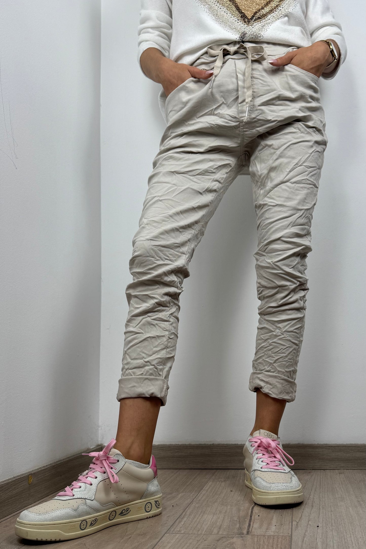 Damen Hose mit Kordelzug – Einheitsgröße 36-42