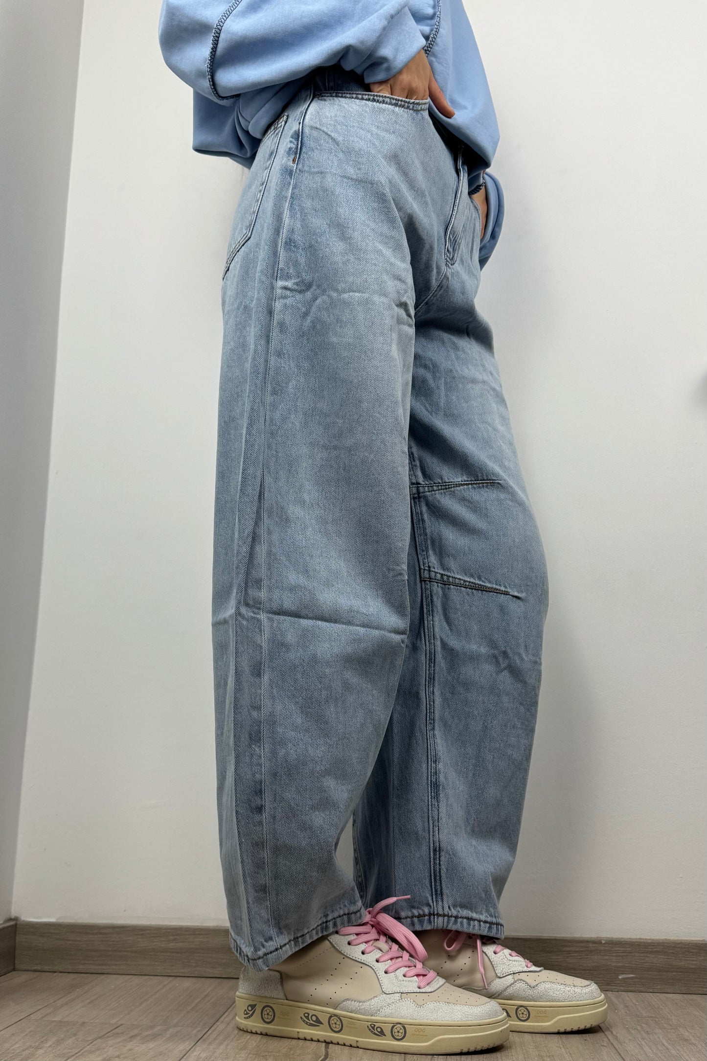 Weit geschnittene Denim Jeans