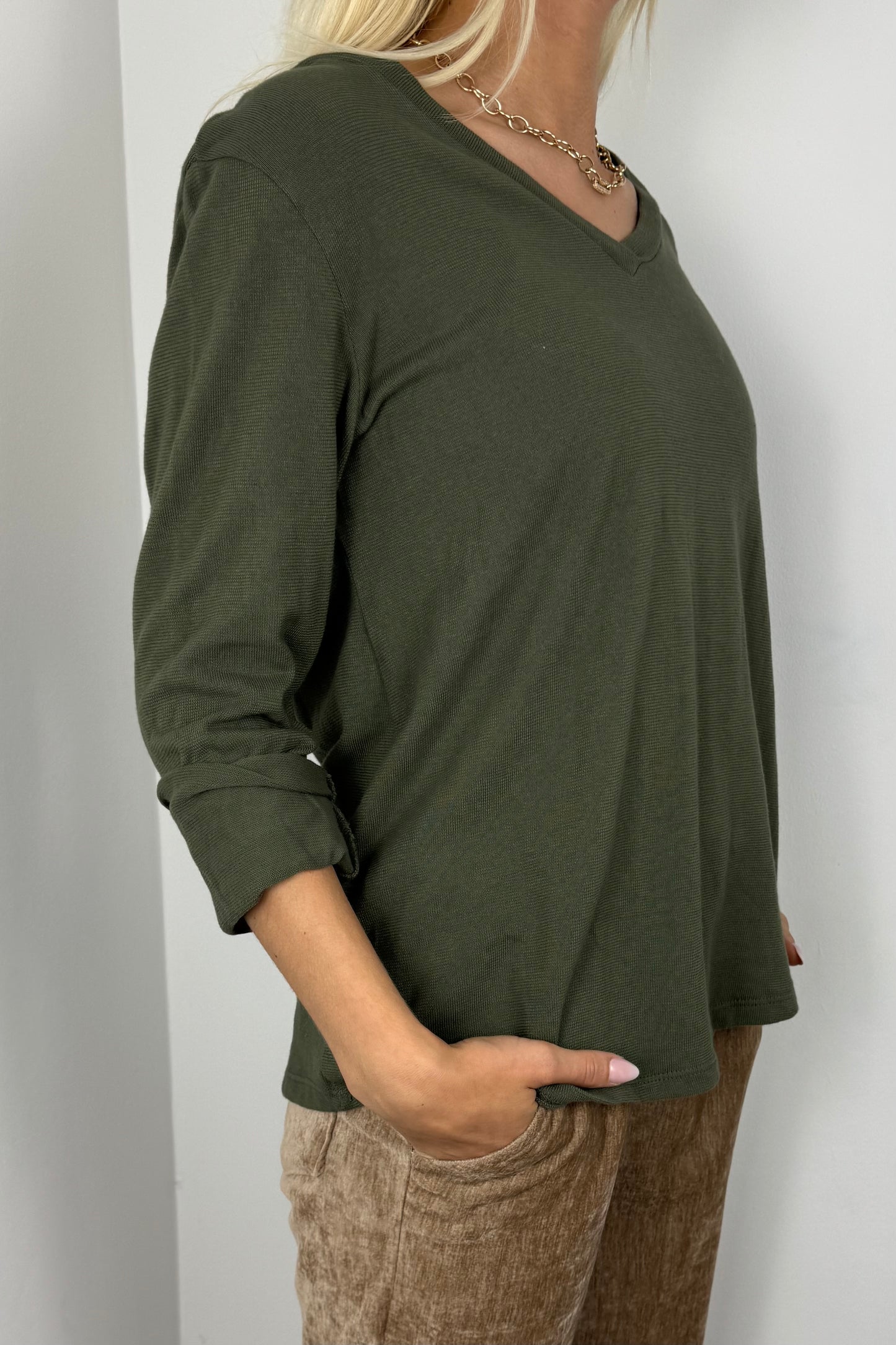 Shirt mit V-Ausschnitt