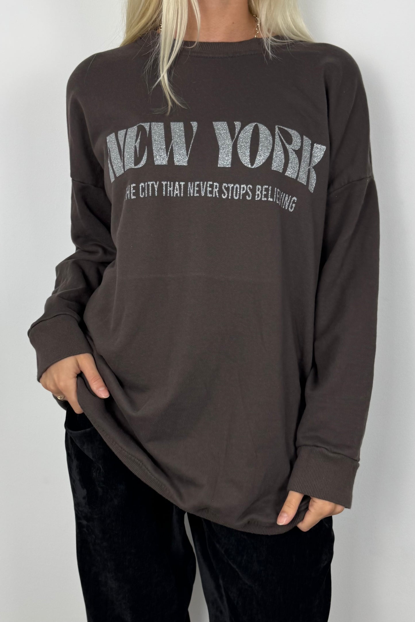 Oversize Sweatshirt New York –Choco