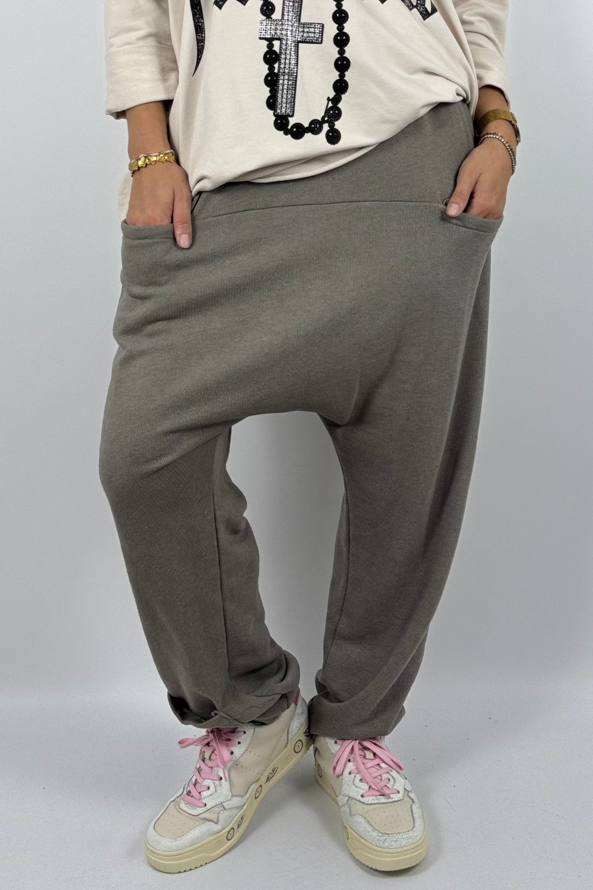 Lässige Baggy-Hose mit Taschen – Mud