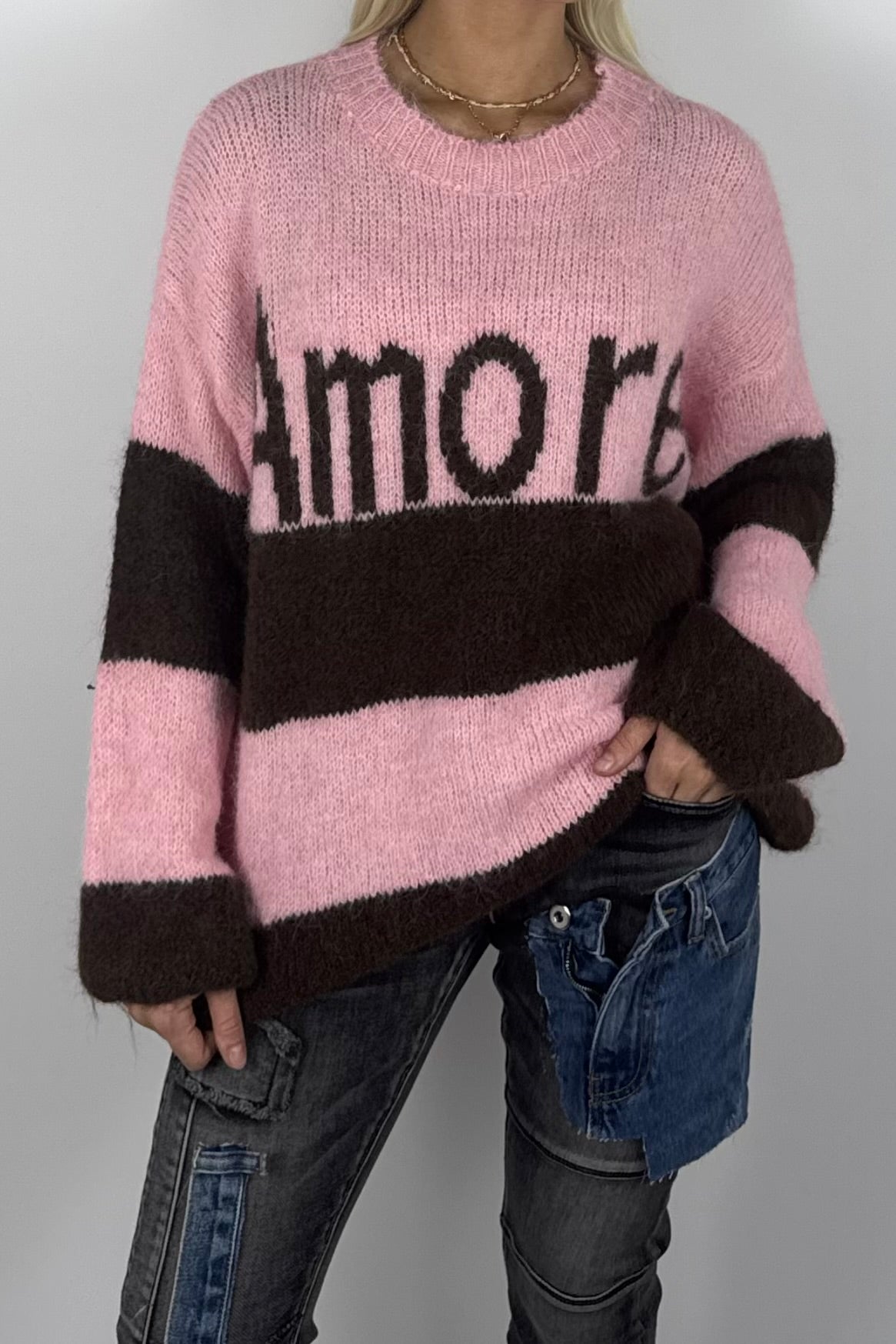 Damen Strickpullover „Amore“ –Rosa