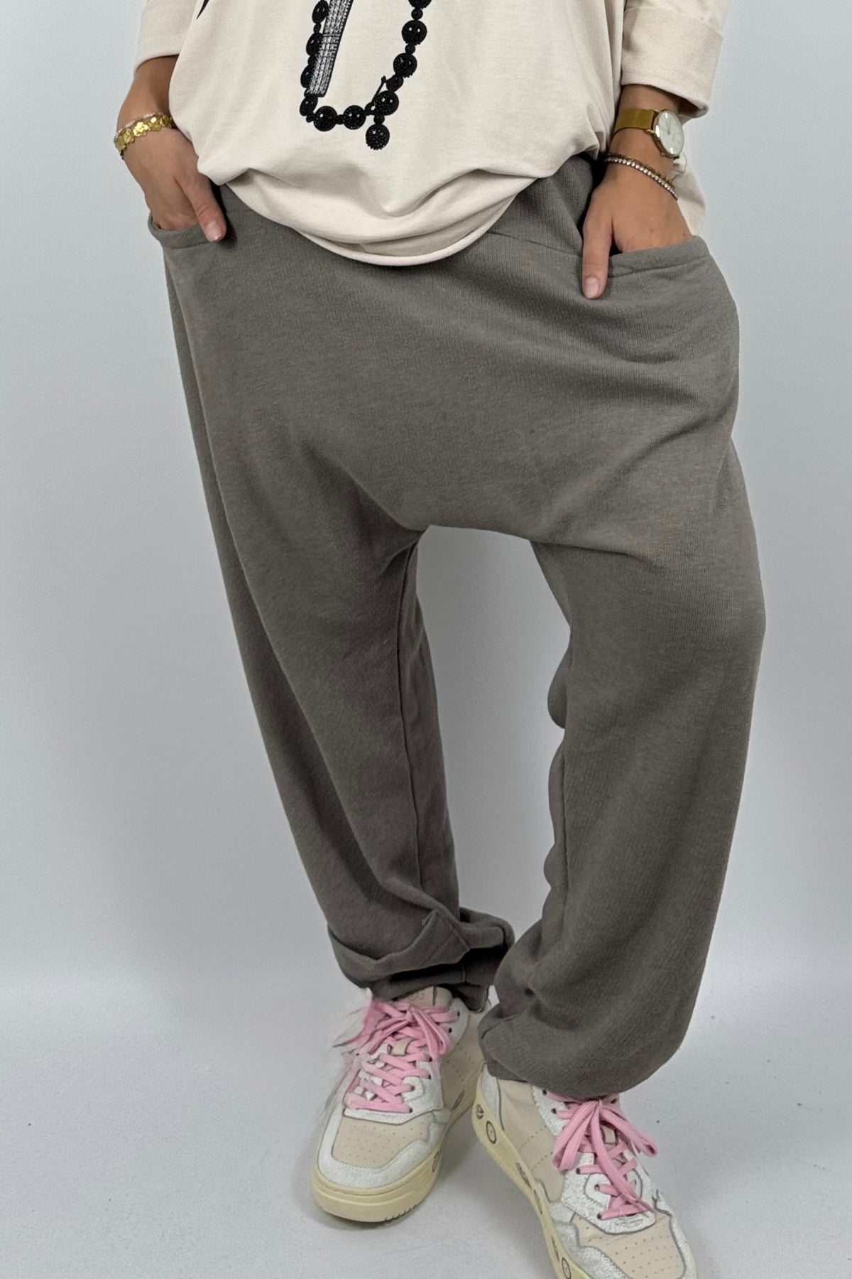 Lässige Baggy-Hose mit Taschen – Mud