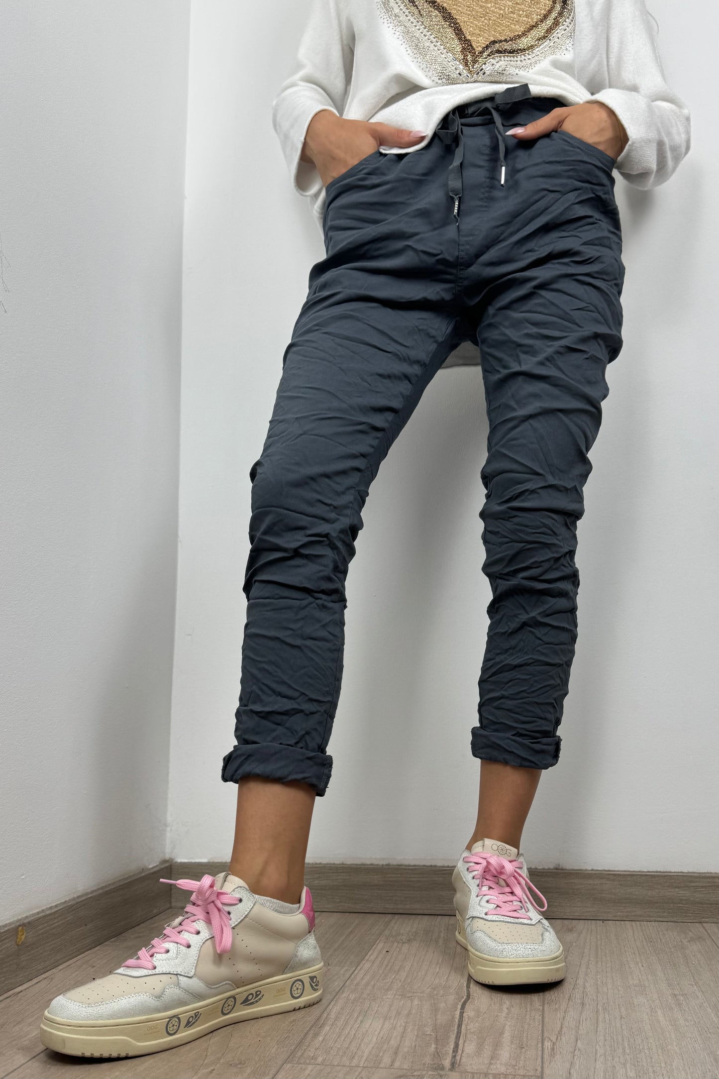 Damen Hose mit Kordelzug – Einheitsgröße 36-42