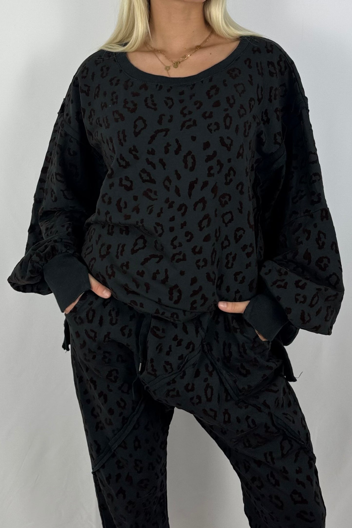 Damen Leo Sweatshirt – Oversize-Schwarz