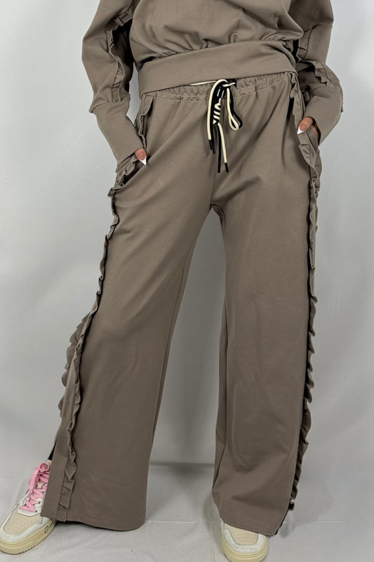 Lässige Hose mit Rüschen-Details-Mud