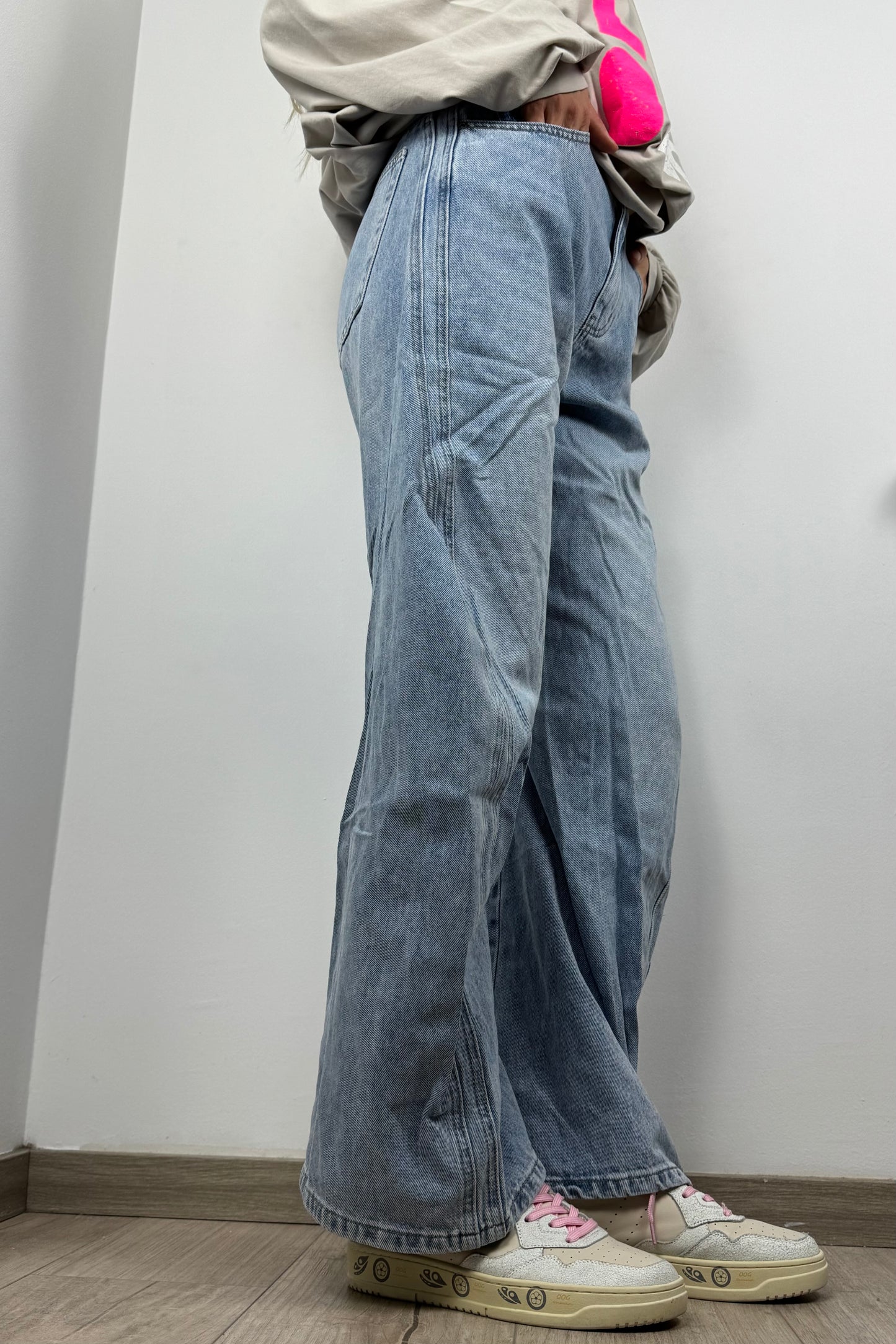 Straight Leg Denim Jeans
