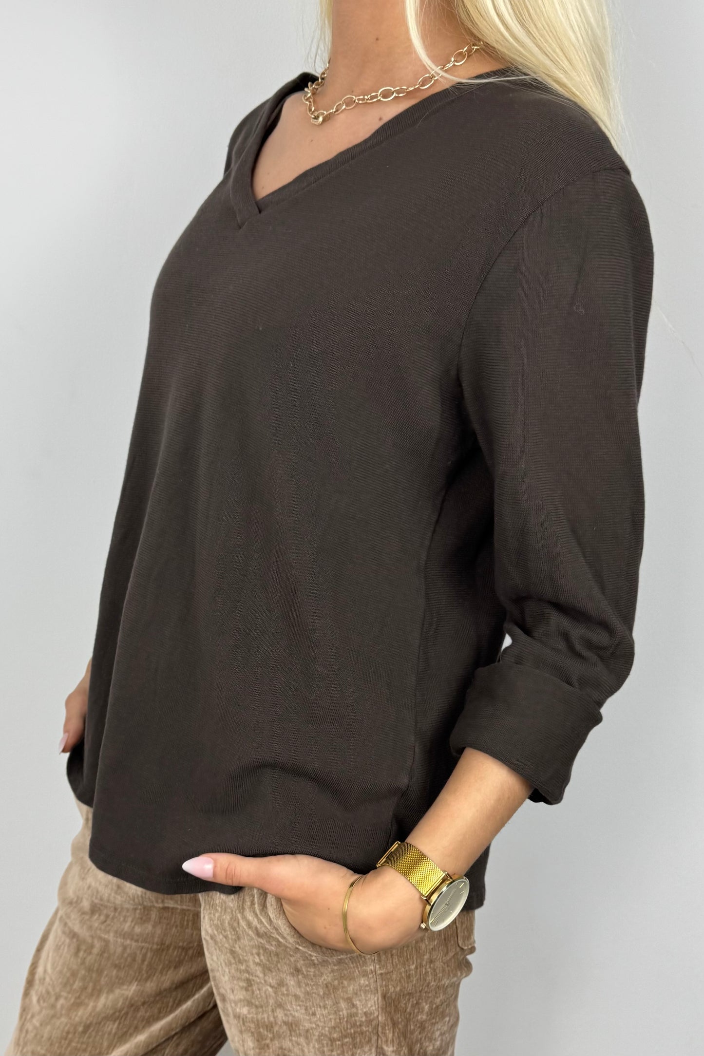 Shirt mit V-Ausschnitt