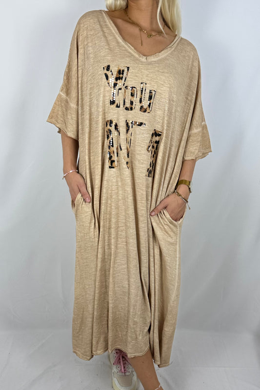 Kleid „You N°1“ mit Leo-Print-Kamel