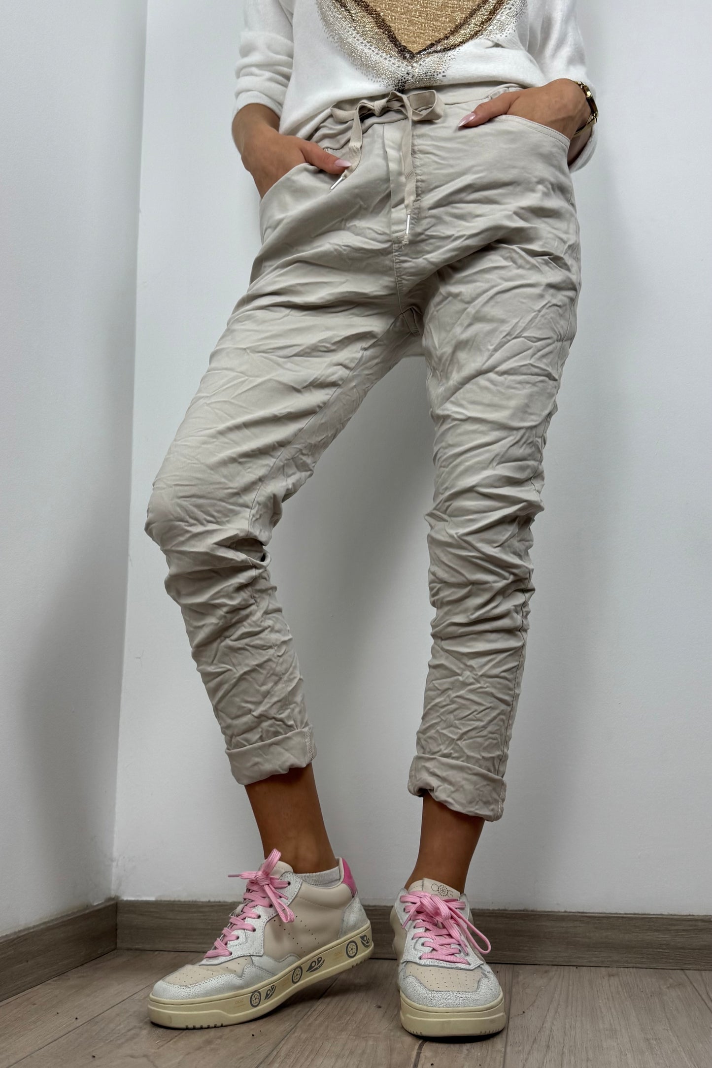 Damen Hose mit Kordelzug – Einheitsgröße 36-42