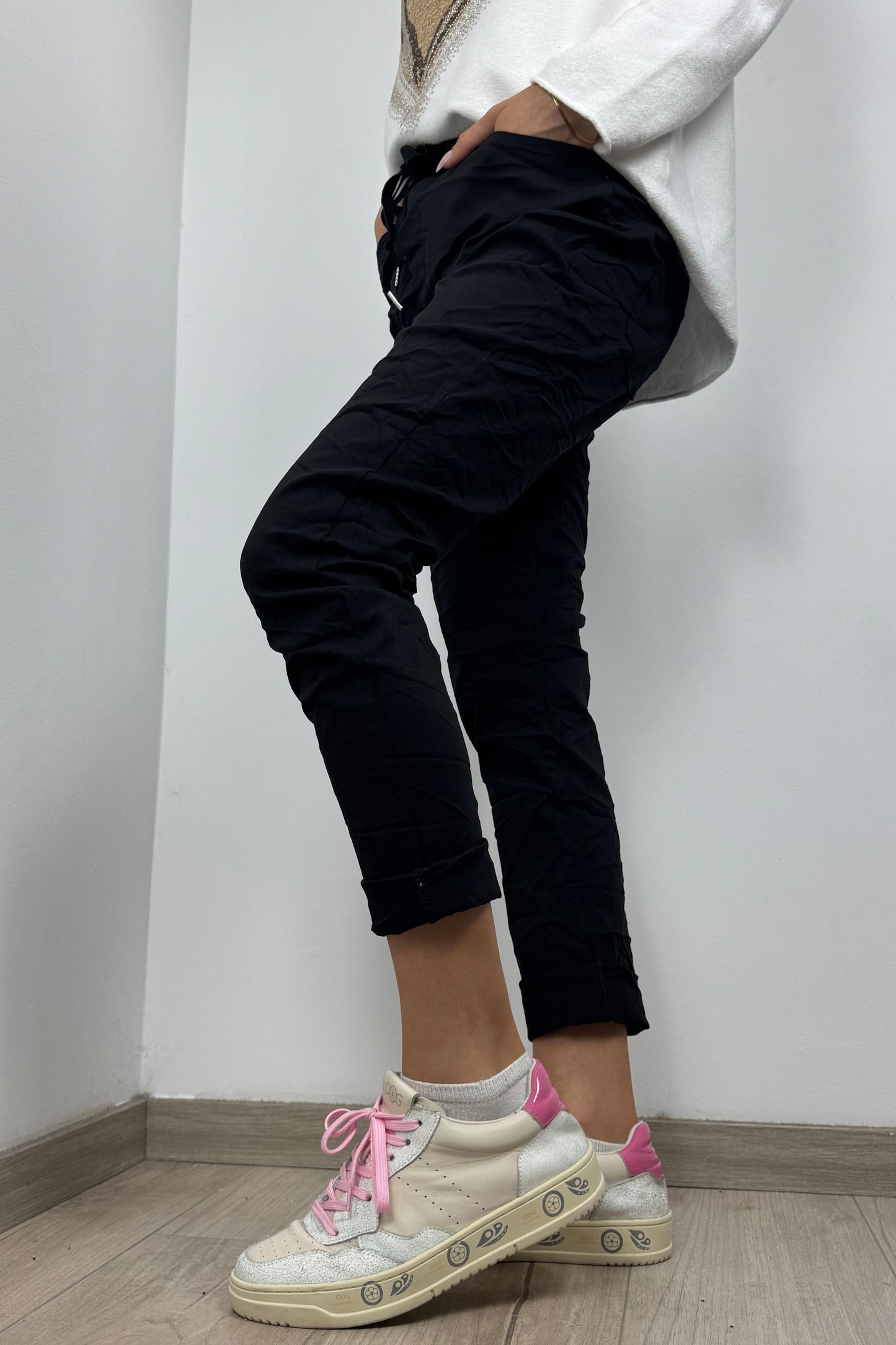 Damen Hose mit Kordelzug – Einheitsgröße 36-42