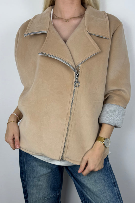 Jacke mit Reißverschluss und Rock & Roll Print-Cammel
