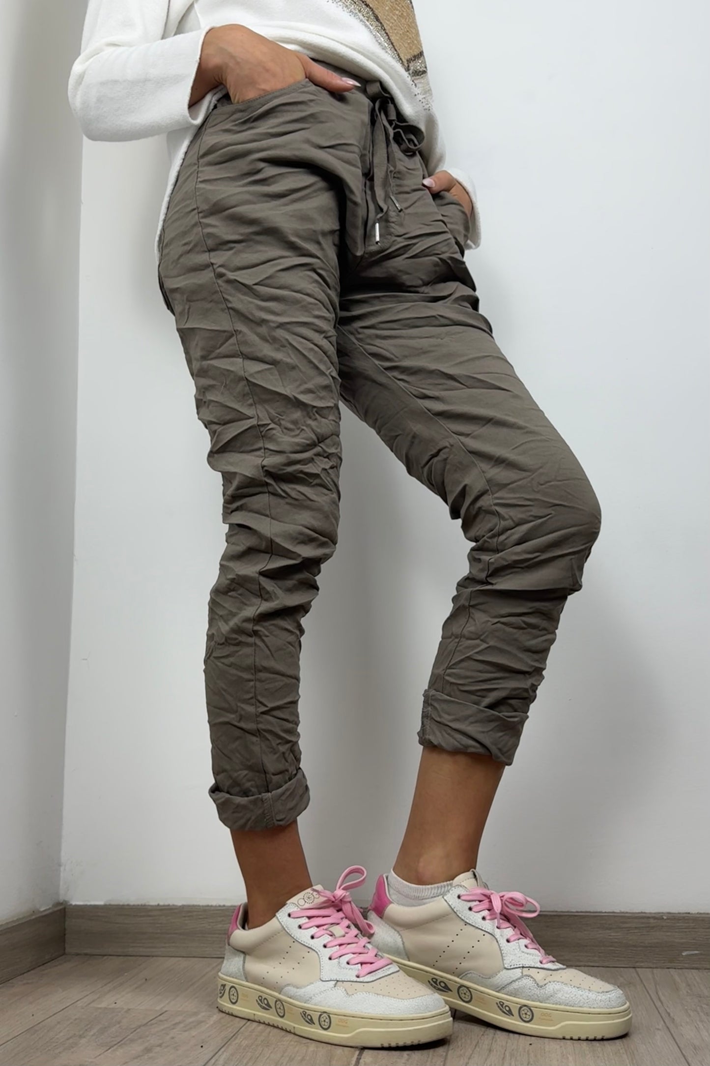 Damen Hose mit Kordelzug – Einheitsgröße 36-42