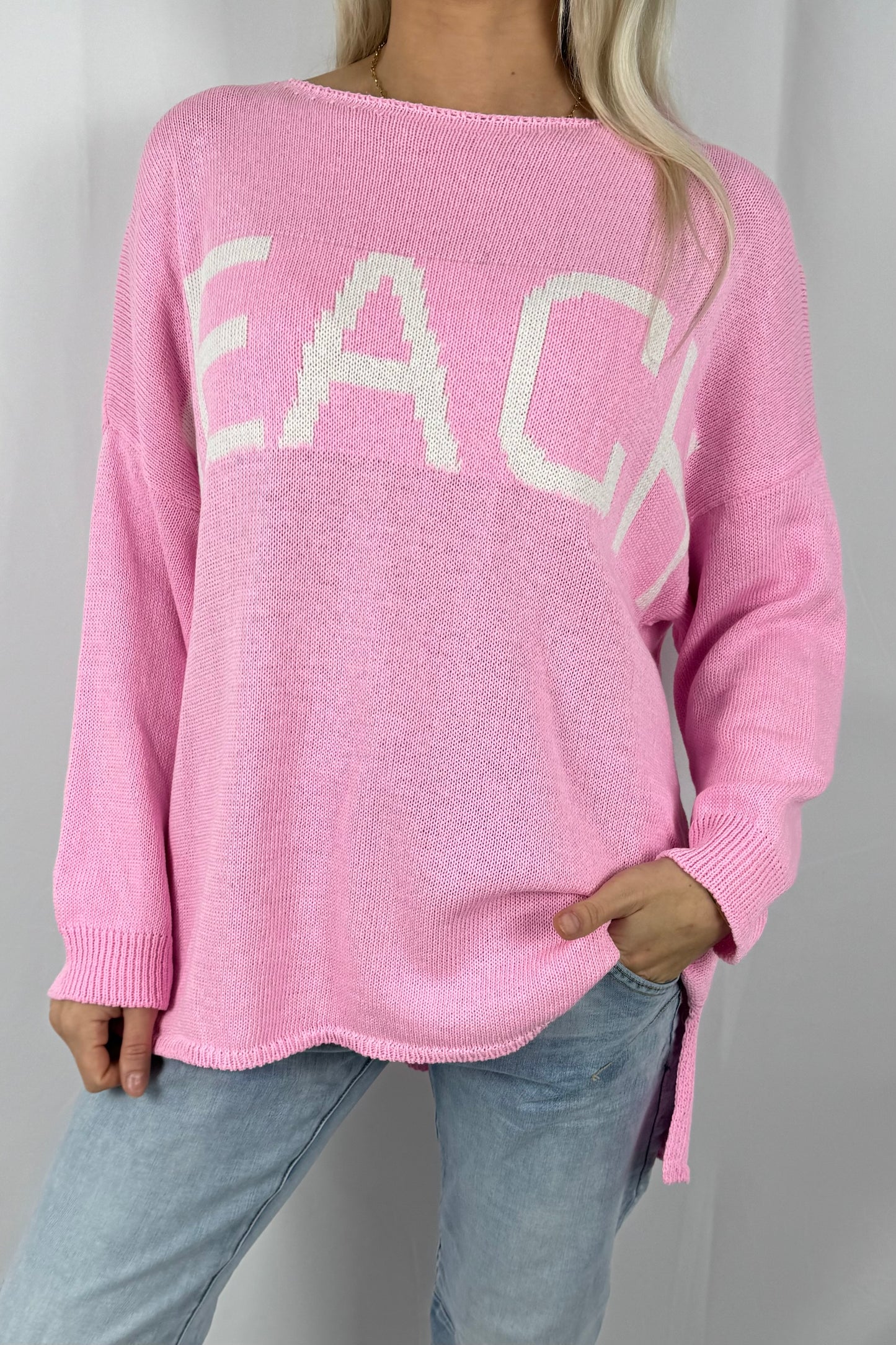 Damen Strickpullover „BEACH“ –Rosa