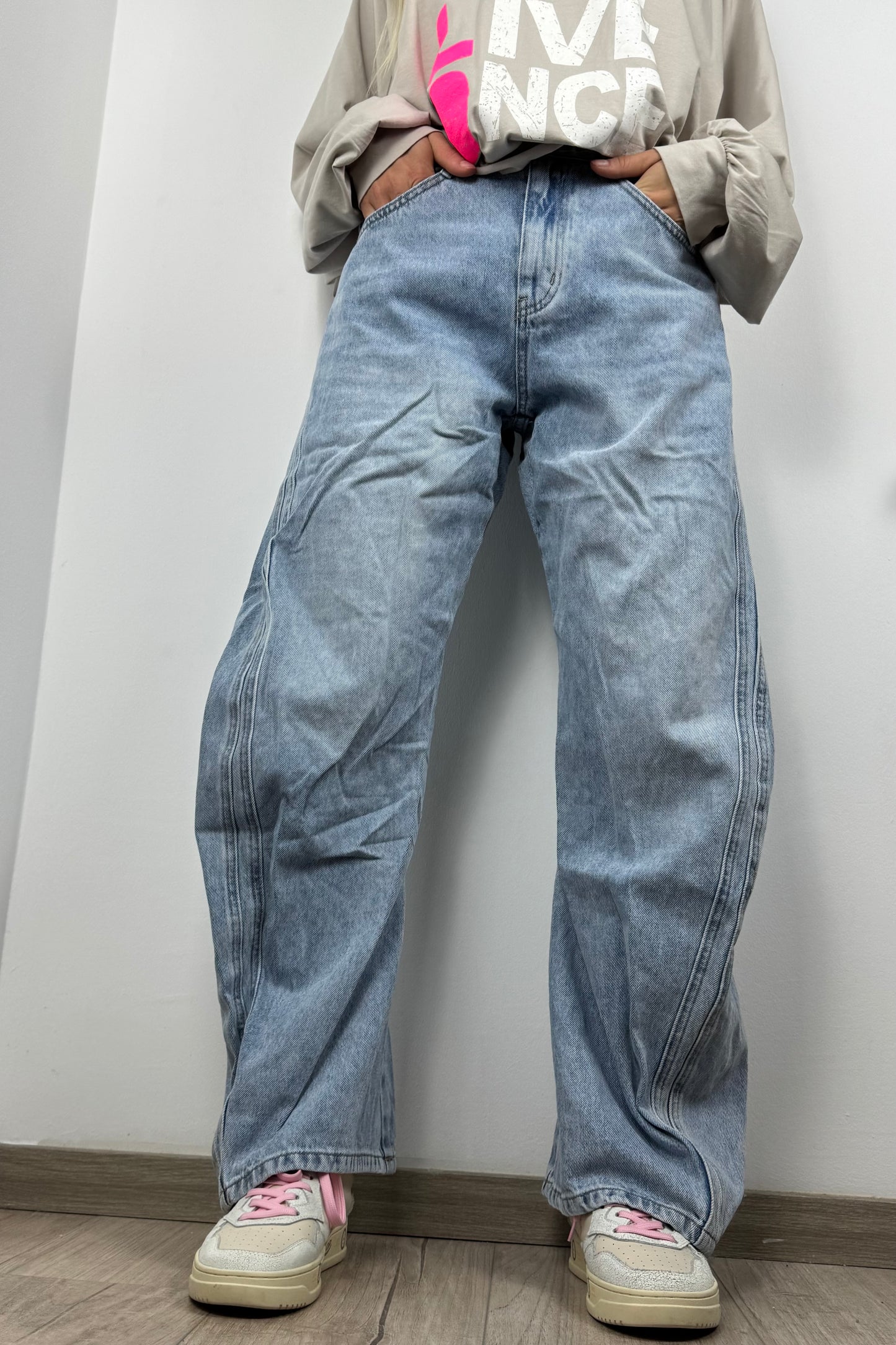 Straight Leg Denim Jeans