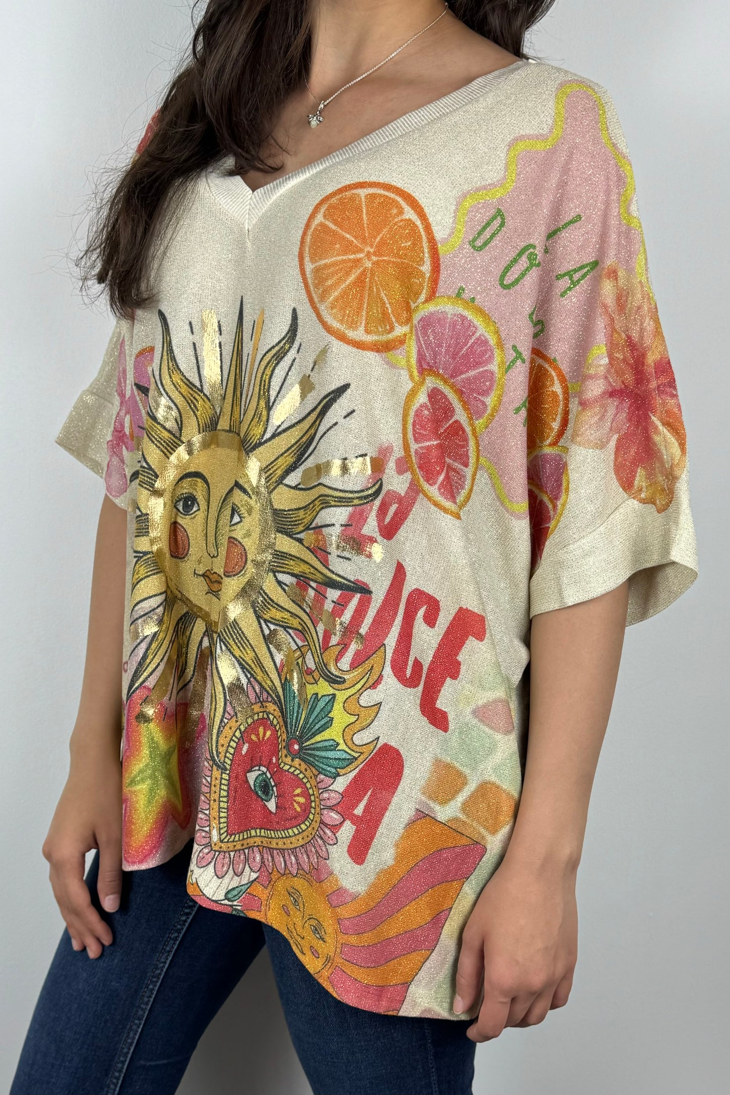 Oversize Damen-Shirt „La Dolce Vita“