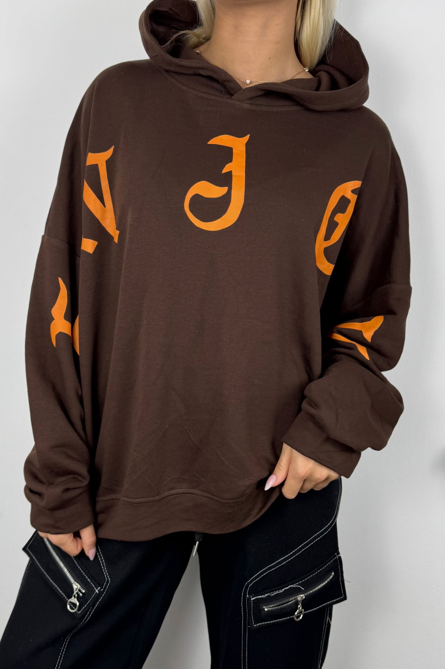 Oversize Hoodie „ENJOY“ –Choco