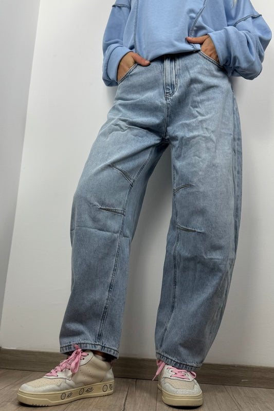 Weit geschnittene Denim Jeans