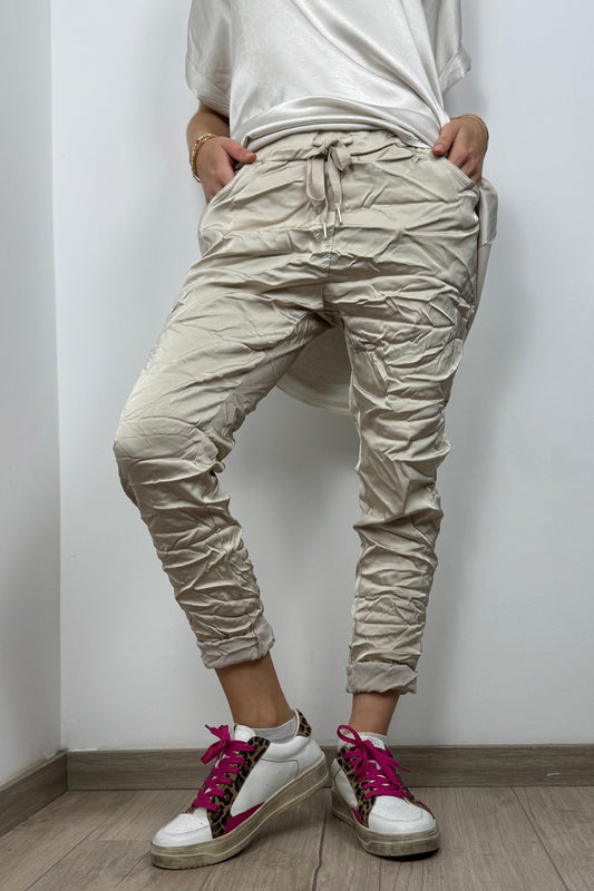 Shiny Damenhose mit elastischem Bund – Einheitsgröße